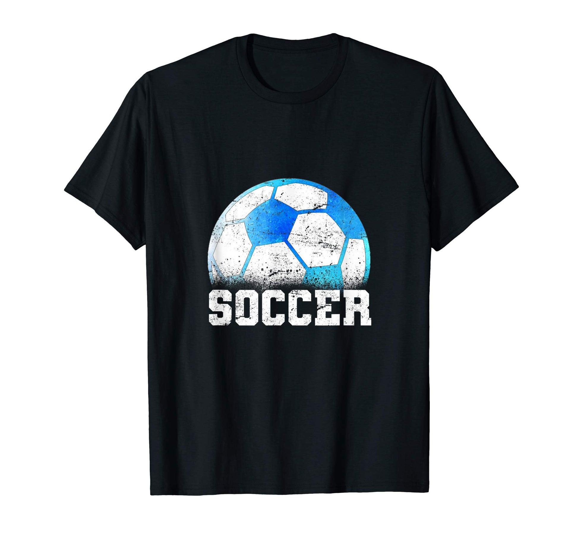 Soccer Blue Galaxy Distressed T-Shirt - Aesthetic Graphic for Adults - T-Shirt, Sweatshirt, Hoodie