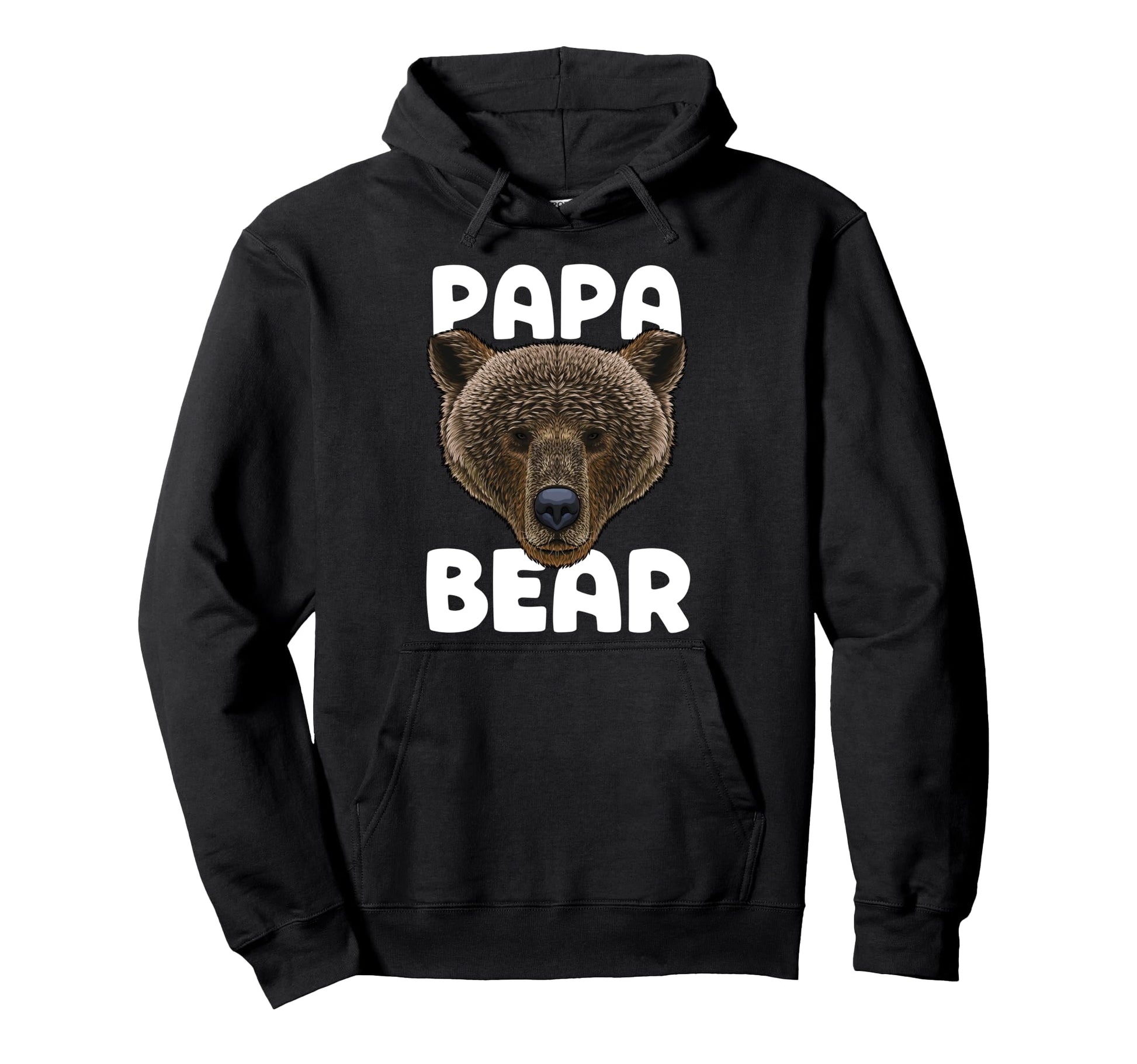 Papa Bear Grizzly Bear Fathers Day Hoodie - Casual Everyday Wear Unisex - T-Shirt, Sweatshirt, Hoodie