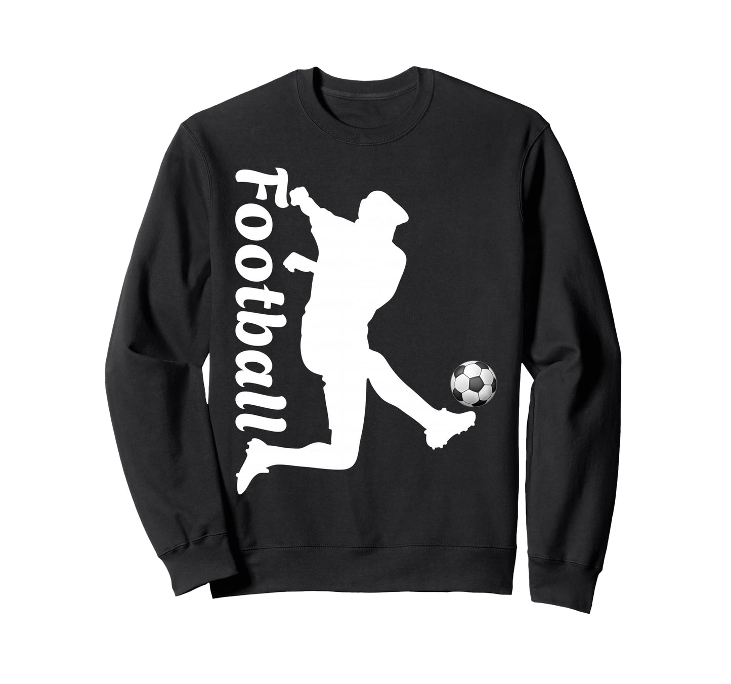 Football Soccer Player Kick Action Sweatshirt - Trendy Graphic Men Women - T-Shirt, Sweatshirt, Hoodie