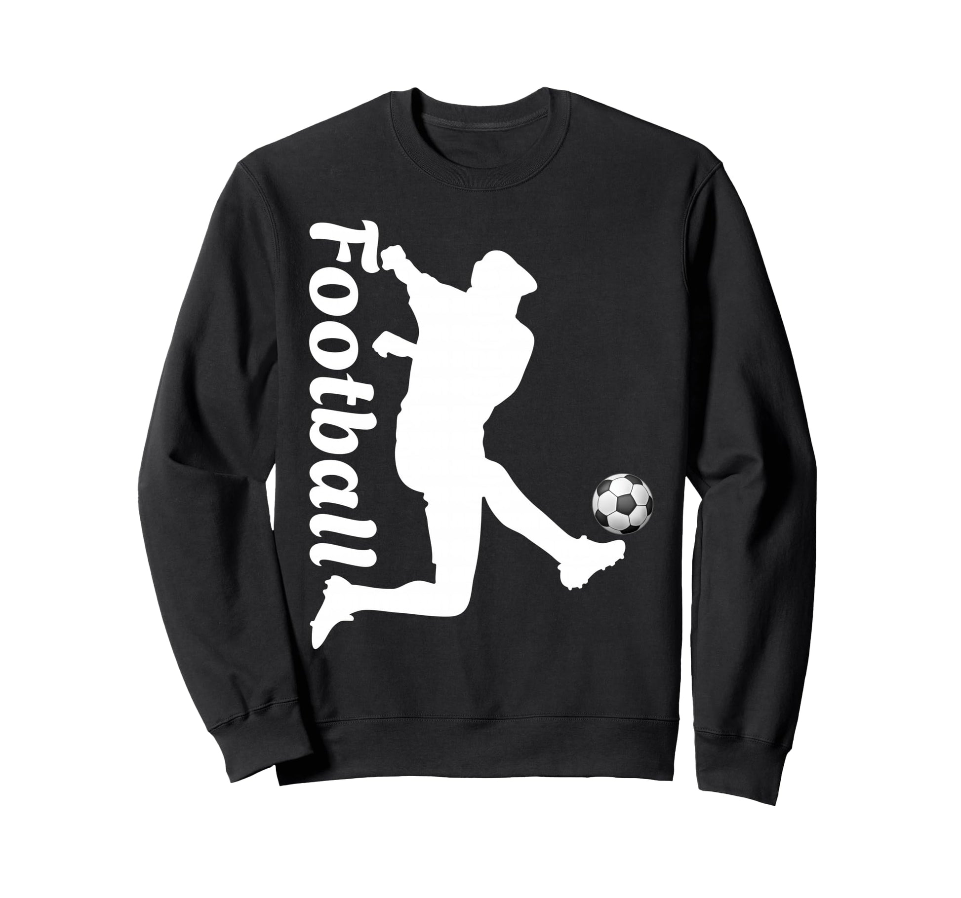 Football Soccer Player Kick Action Sweatshirt - Trendy Graphic Men Women - T-Shirt, Sweatshirt, Hoodie