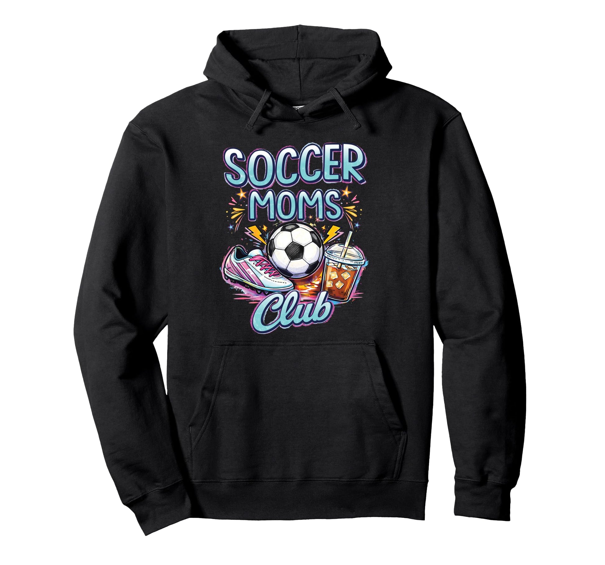 Soccer Moms Club Sports Mom Mothers Day Hoodie - Trendy Graphic Men Women - T-Shirt, Sweatshirt, Hoodie