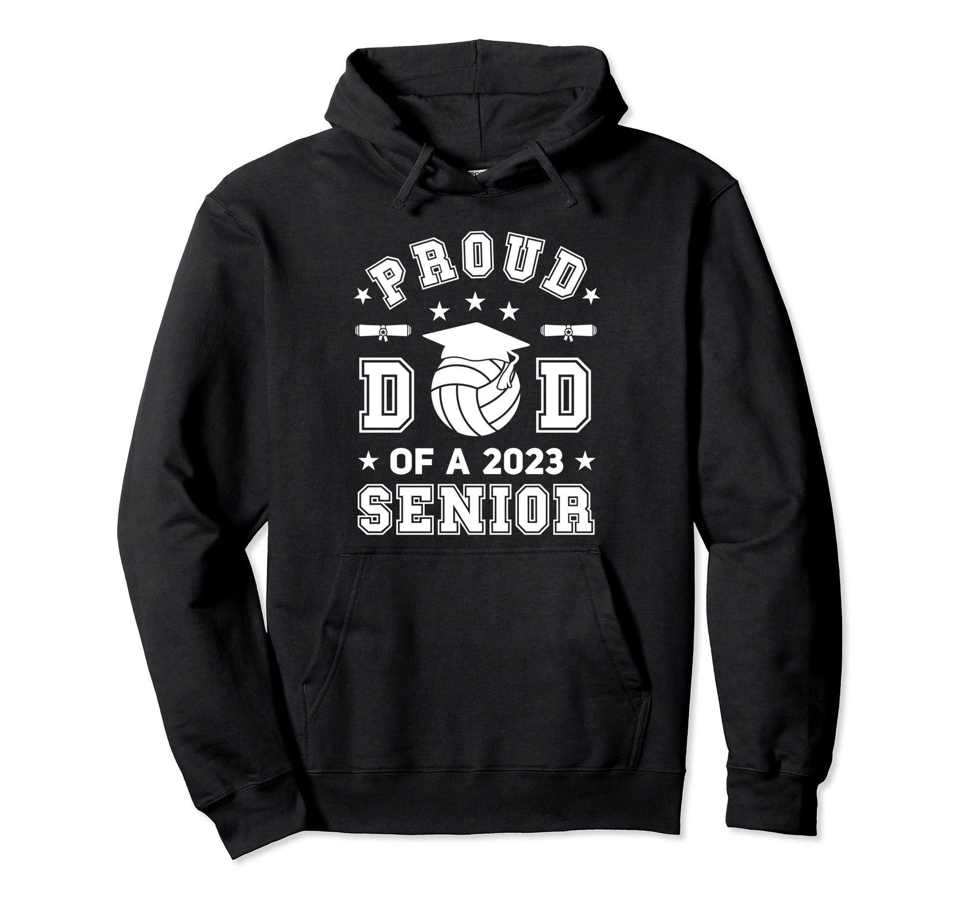 Proud Dad 2023 Senior Highschool Hoodie - Minimalist Print Men Women - T-Shirt, Sweatshirt, Hoodie