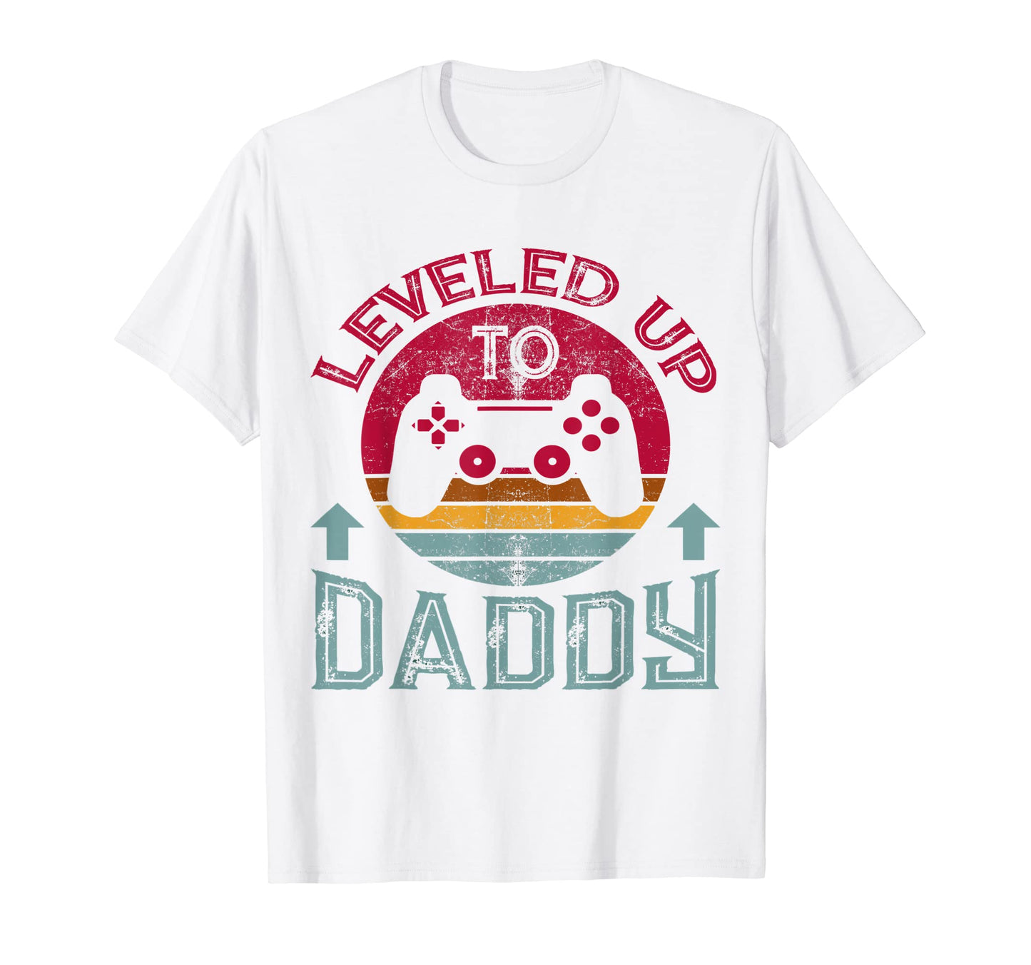 Funny I Leveled Up To Daddy New Dad T-Shirt - Graphic Print for Adults - T-Shirt, Sweatshirt, Hoodie