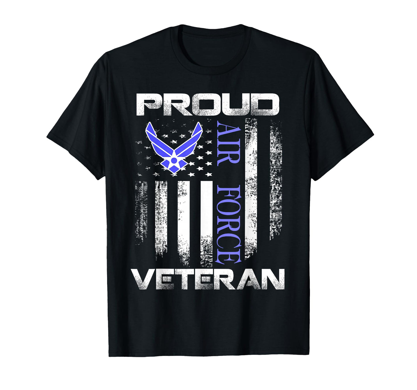 Proud Air Force Veteran American Flag T-Shirt - Trendy Graphic for Adults - T-Shirt, Sweatshirt, Hoodie