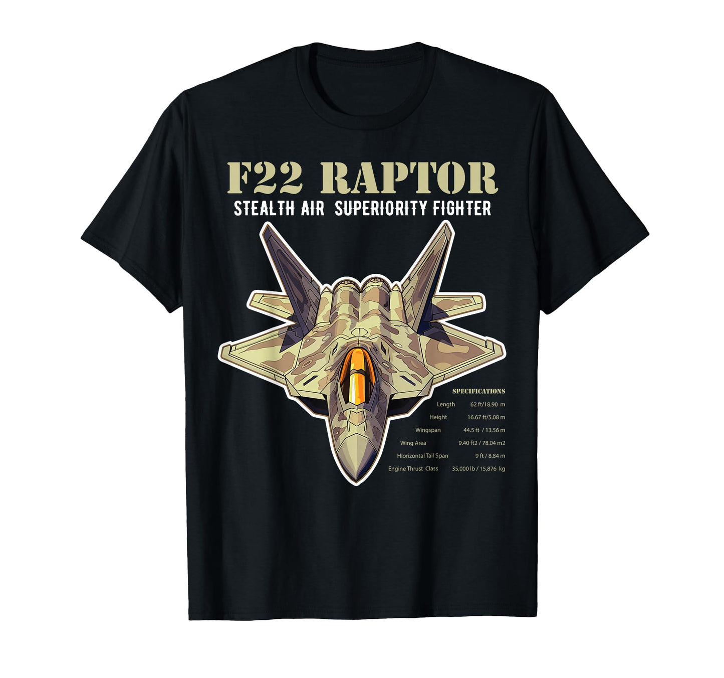F 22 Raptor Fighter Jet Military T-Shirt - Minimalist Print for Adults - T-Shirt, Sweatshirt, Hoodie