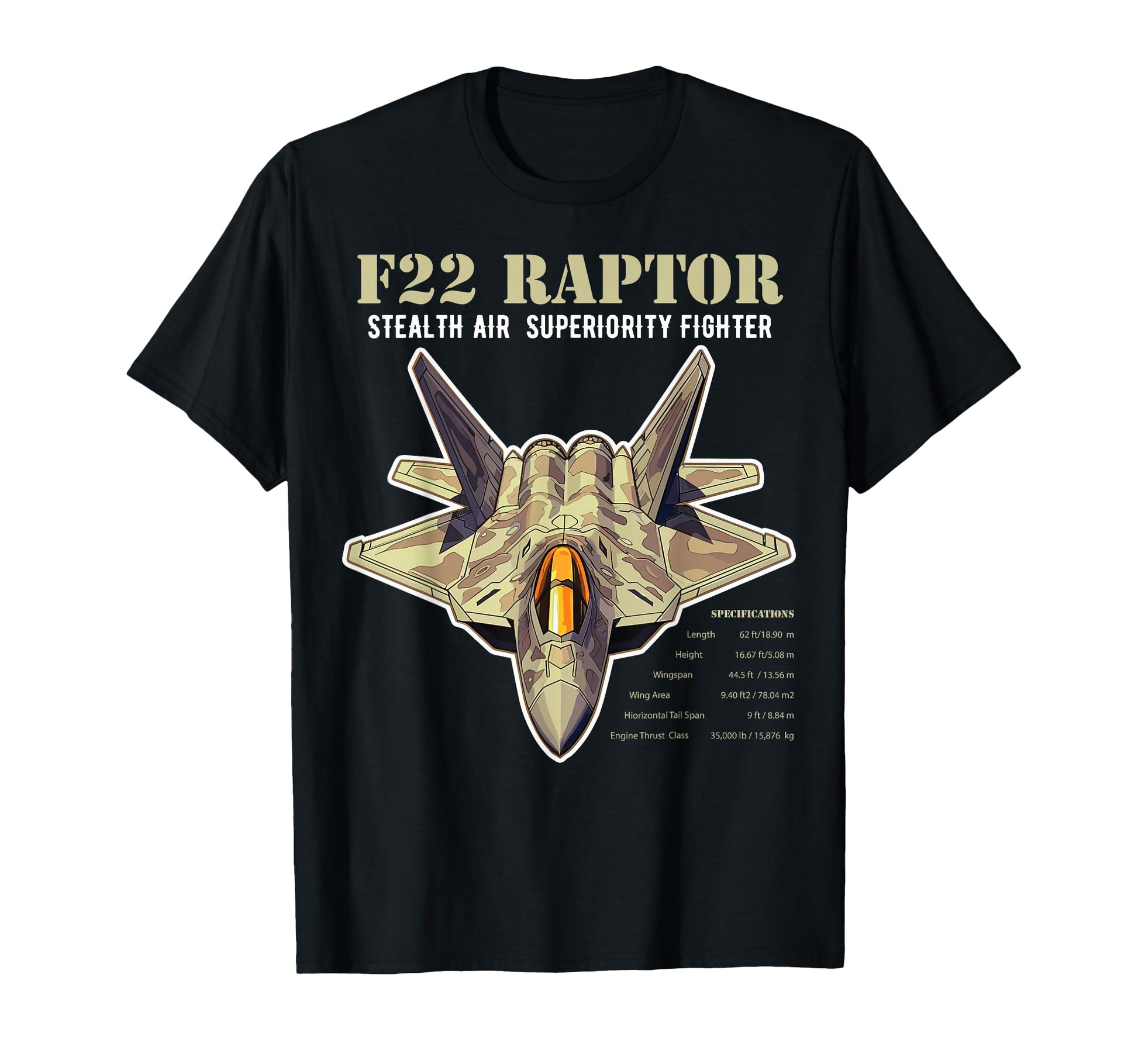 F 22 Raptor Fighter Jet Military T-Shirt - Minimalist Print for Adults - T-Shirt, Sweatshirt, Hoodie