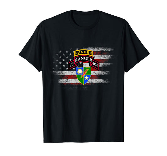 75Th Ranger Regiment Us Flag Veteran T-Shirt - Unique Graphic for Adults - T-Shirt, Sweatshirt, Hoodie