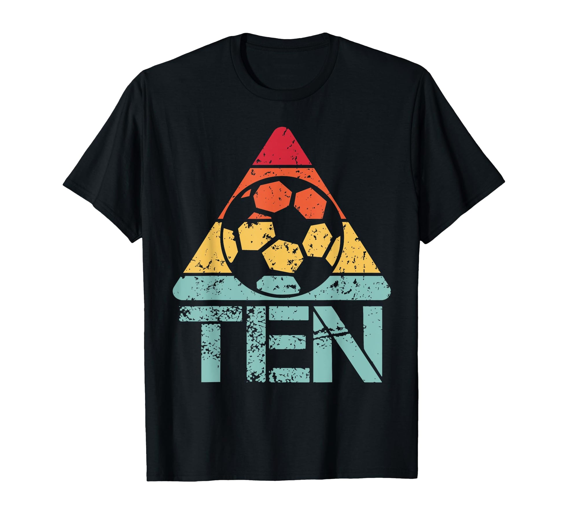 Ten Birthday Soccer 10Th 10 Year Old T-Shirt - Trendy Graphic Men Women - T-Shirt, Sweatshirt, Hoodie