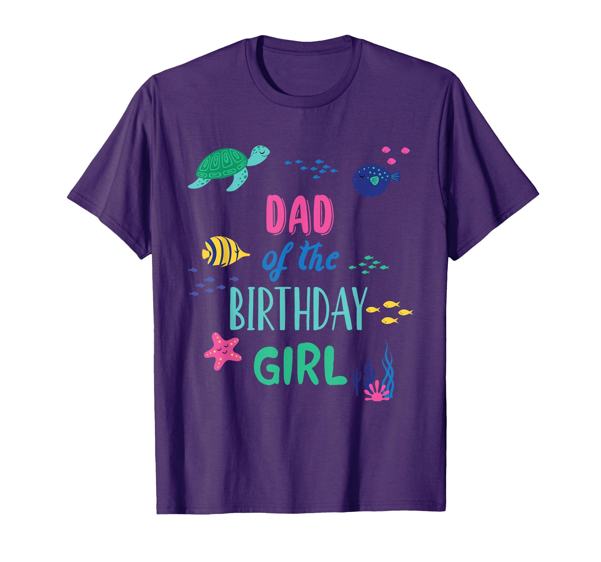 Dad Birthday Under Sea Theme Matching T-Shirt - Graphic Print for Adults - T-Shirt, Sweatshirt, Hoodie