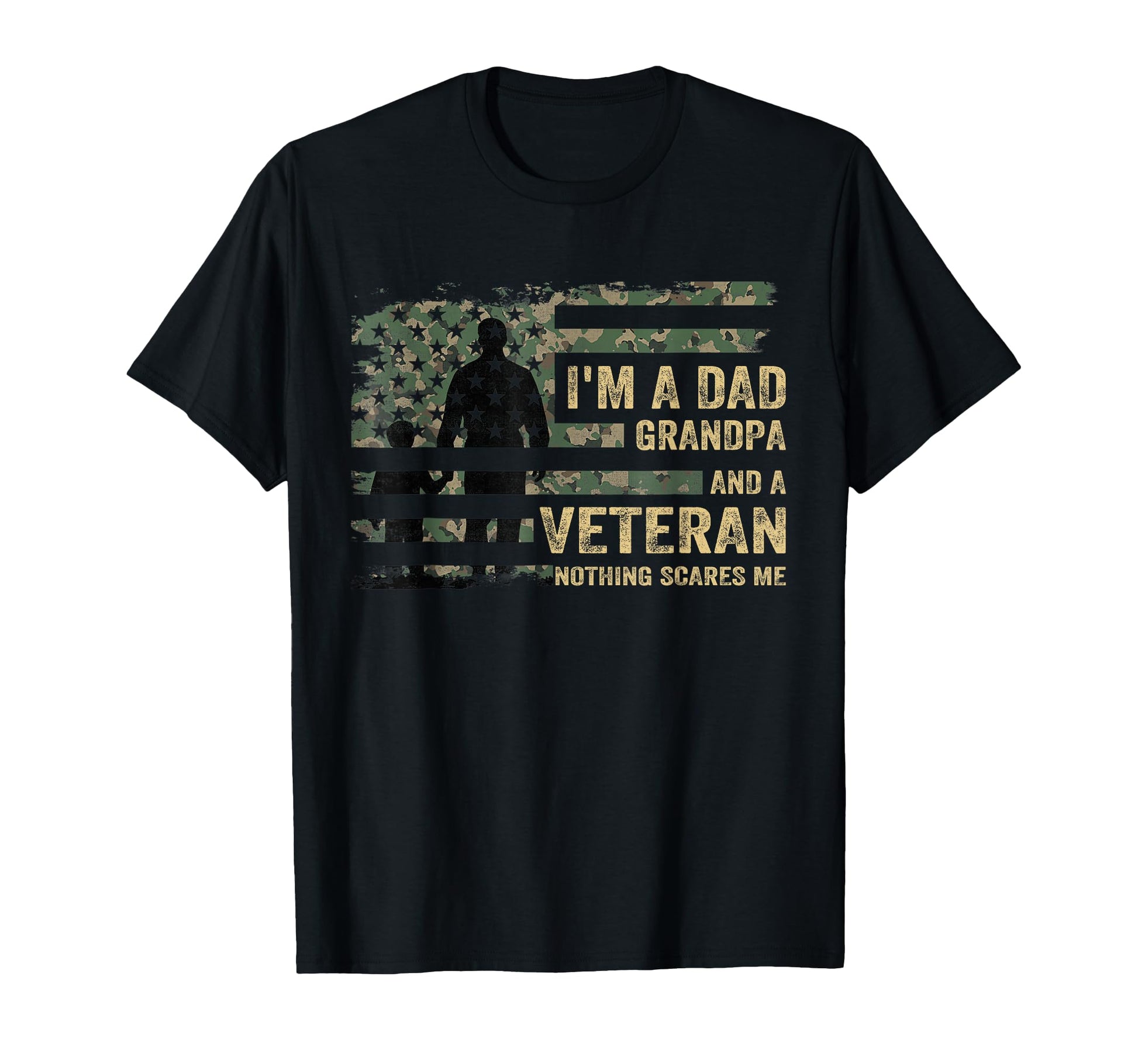 Veteran Im Dad Grandpa And Veteran T-Shirt - Graphic Print Unisex - T-Shirt, Sweatshirt, Hoodie
