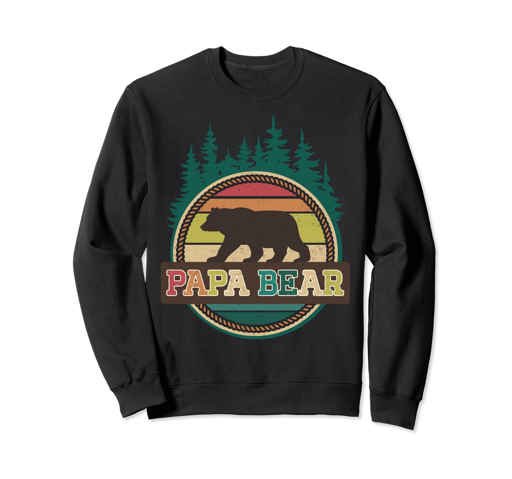 Fathers Day Papa Bear Colorful Sweatshirt - Minimalist Print Unisex - T-Shirt, Sweatshirt, Hoodie