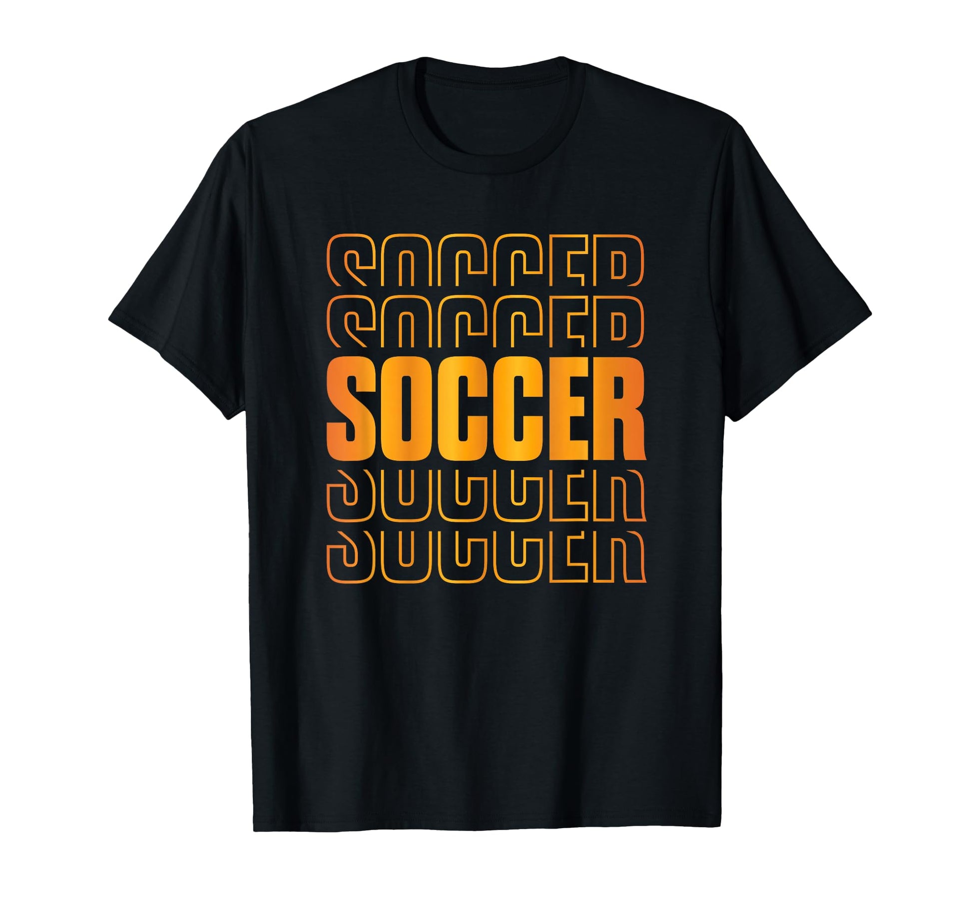 Gold Soccer Stacked Soccer Lovers T-Shirt - Aesthetic Graphic for Adults - T-Shirt, Sweatshirt, Hoodie
