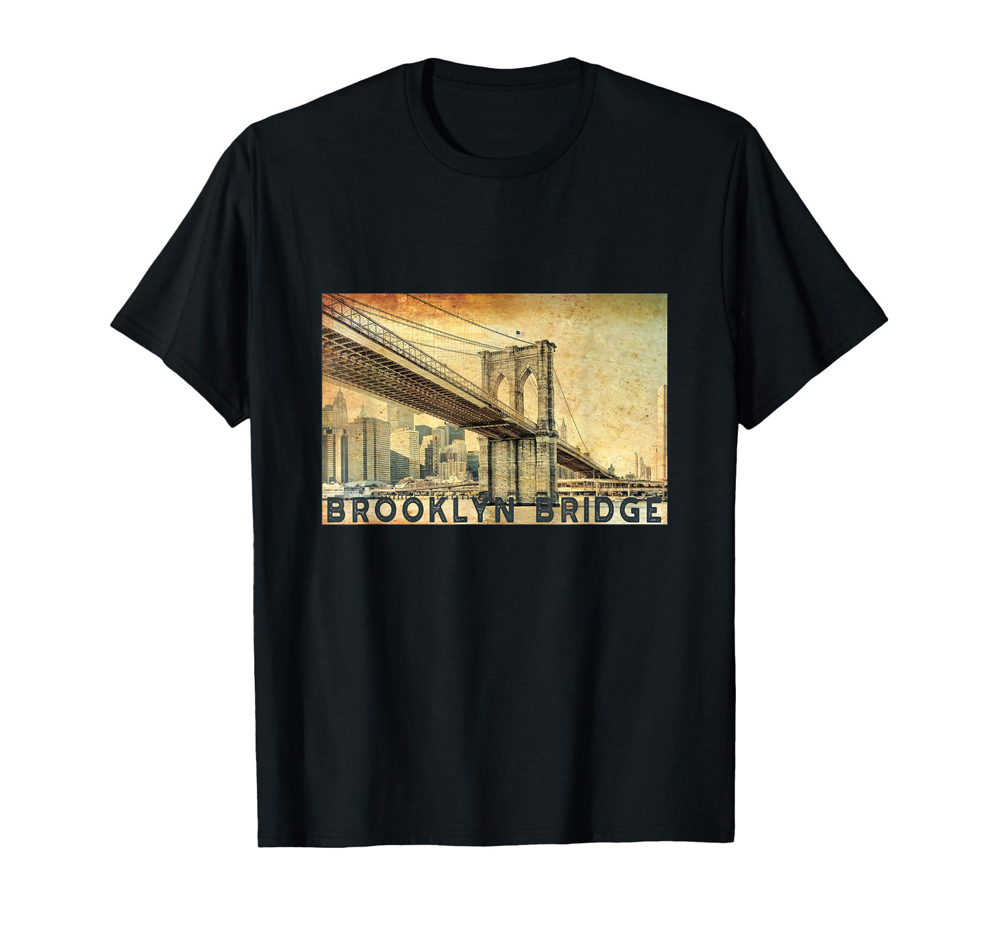 Ny Brooklyn Bridge Connects T-Shirt - Custom Art Print for Adults - T-Shirt, Sweatshirt, Hoodie