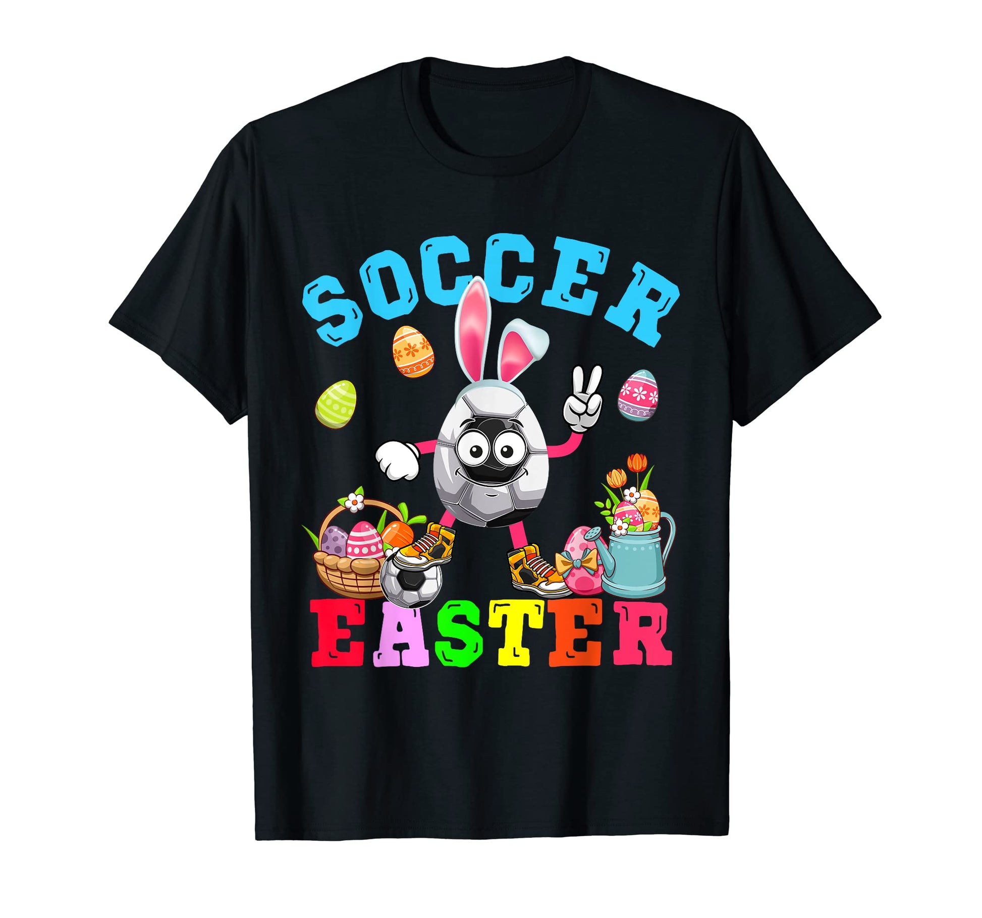 Easter Bunny Eggs Playing Soccer T-Shirt - Streetwear Style for Adults - T-Shirt, Sweatshirt, Hoodie