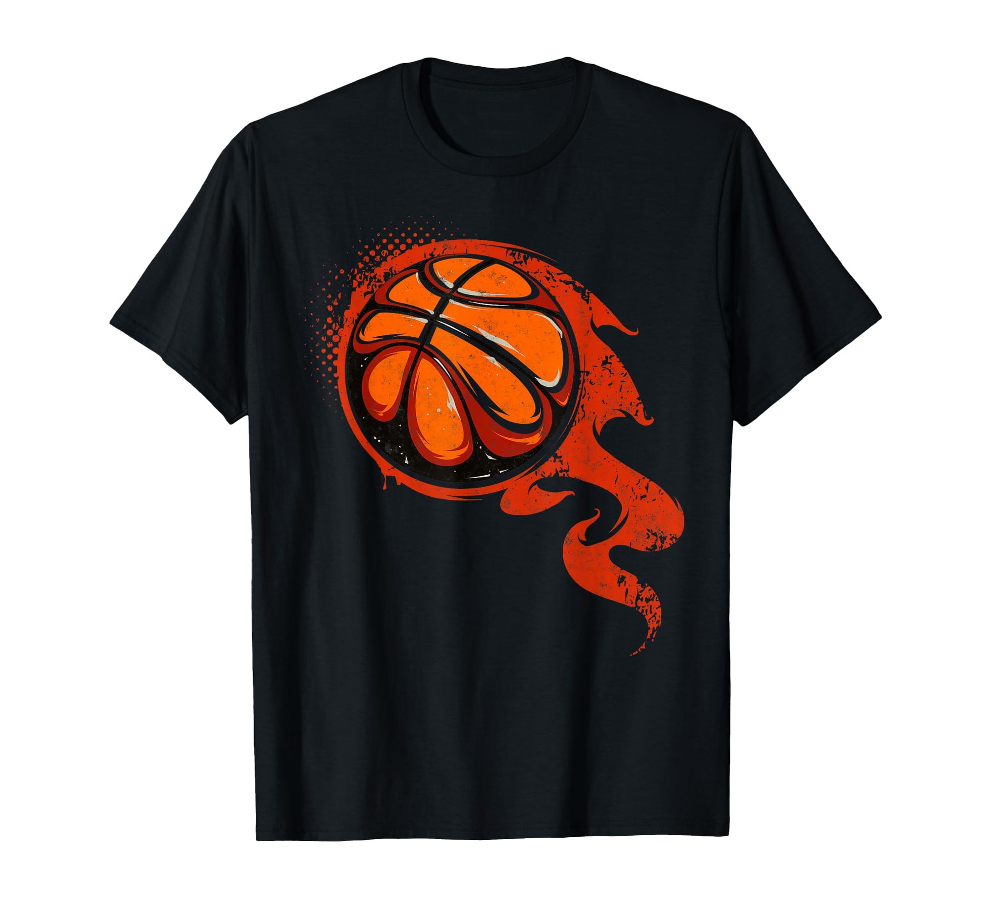 Basketball Ball Fire Basketball T-Shirt - Casual Everyday Wear for Adults - T-Shirt, Sweatshirt, Hoodie