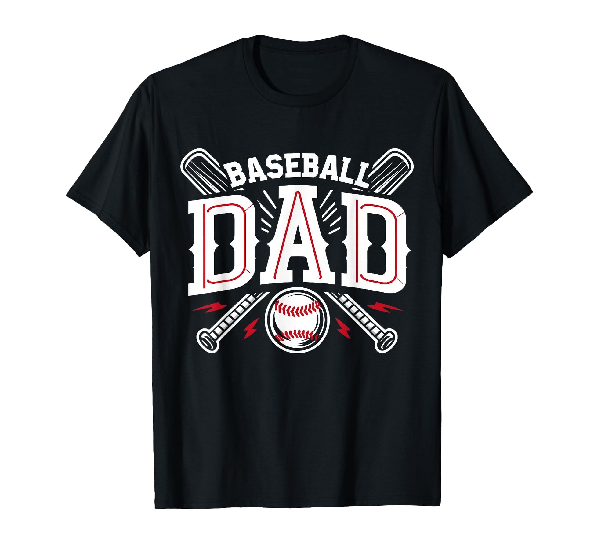 Baseball Dad Happy Fathers Day T-Shirt - Graphic Print Unisex - T-Shirt, Sweatshirt, Hoodie
