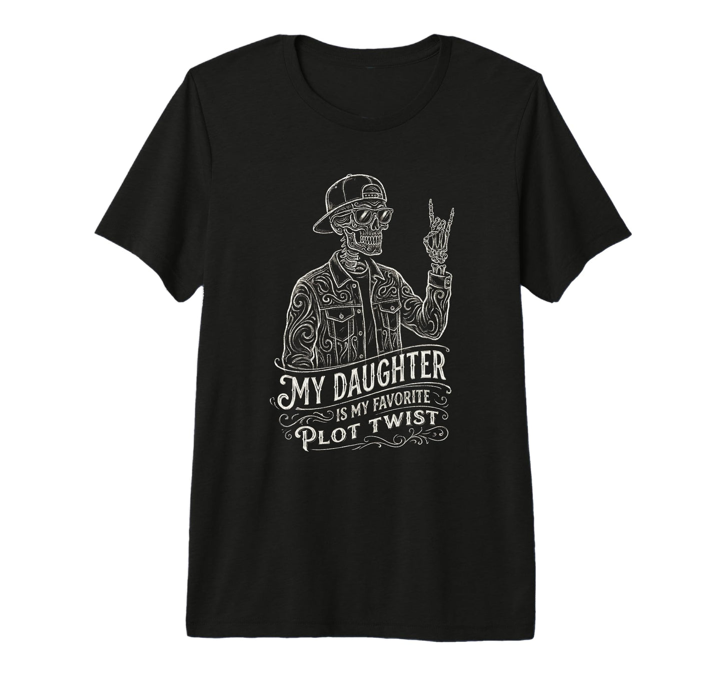 Skeleton Dad Daughter Matching Funny Dad T-Shirt - Minimalist Print Unisex - T-Shirt, Sweatshirt, Hoodie