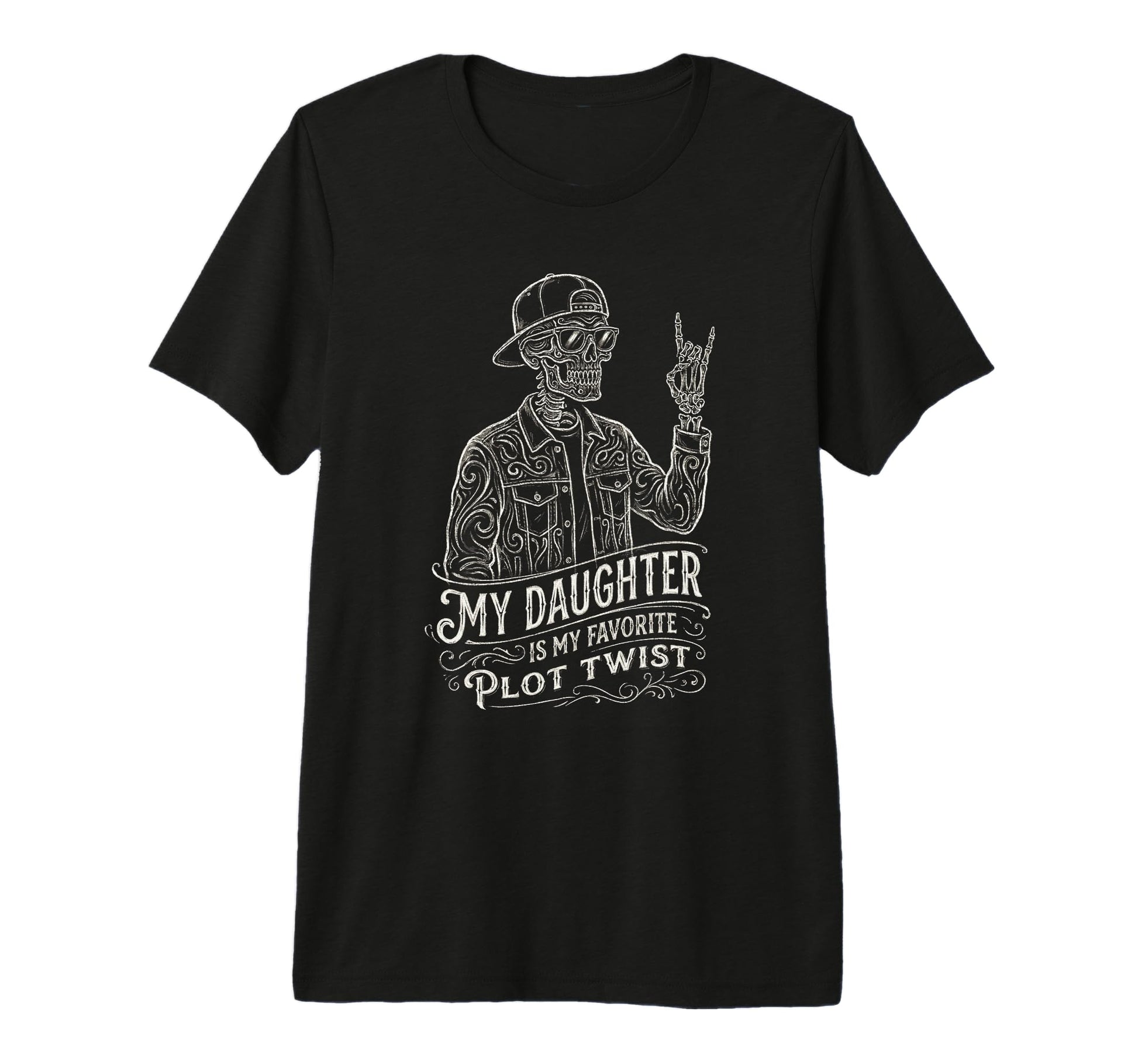 Skeleton Dad Daughter Matching Funny Dad T-Shirt - Minimalist Print Unisex - T-Shirt, Sweatshirt, Hoodie