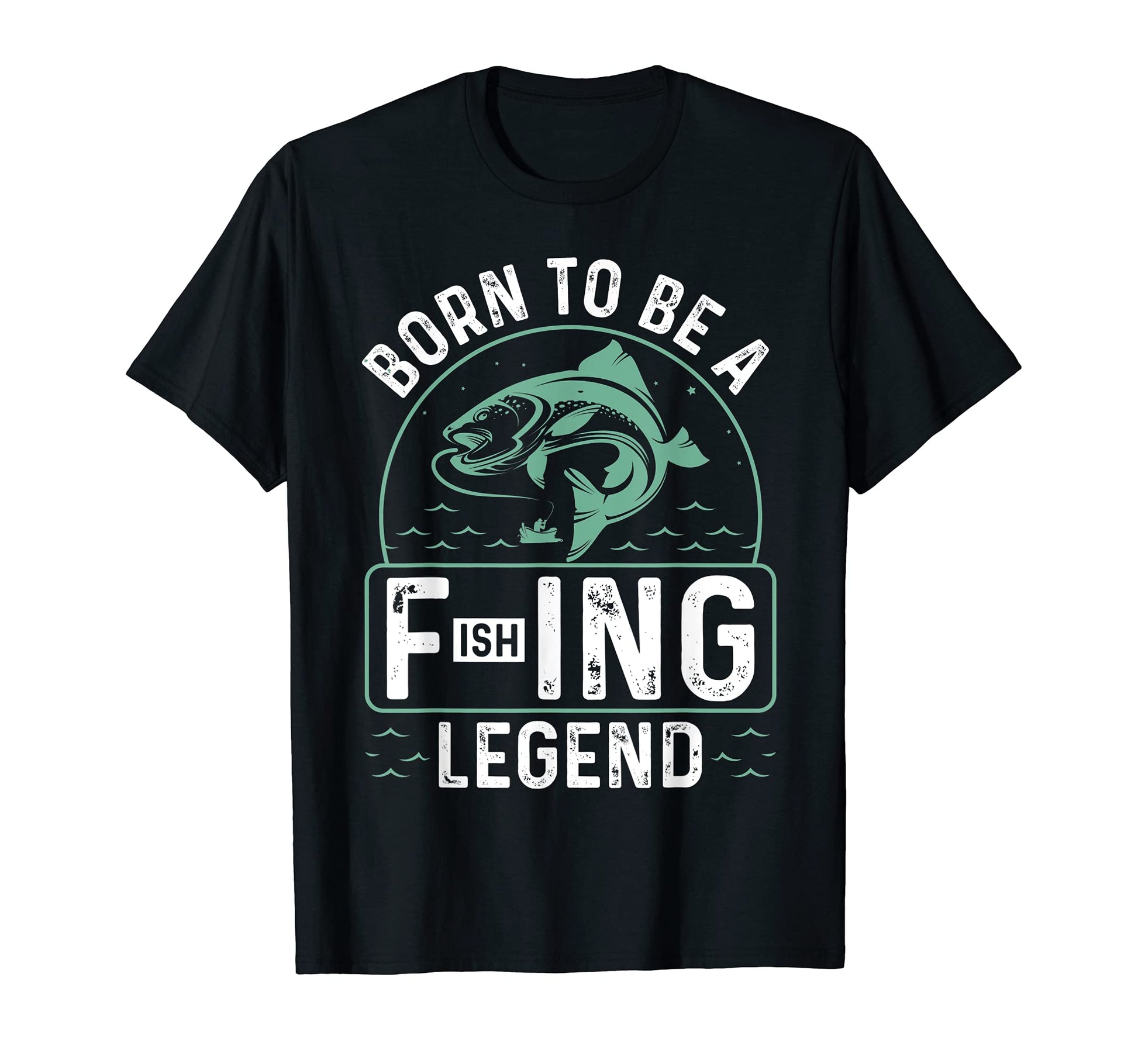 Born To Be Fishing Legend Bass Dad Papa T-Shirt - Unique Graphic for Adults - T-Shirt, Sweatshirt, Hoodie