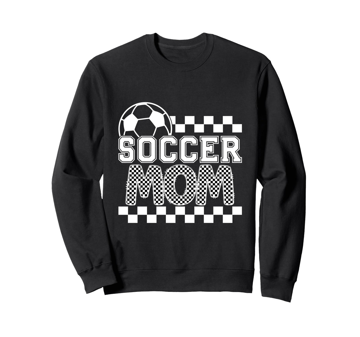 Soccer Mom Checker Checkered Sweatshirt - Custom Art Print Men Women - T-Shirt, Sweatshirt, Hoodie