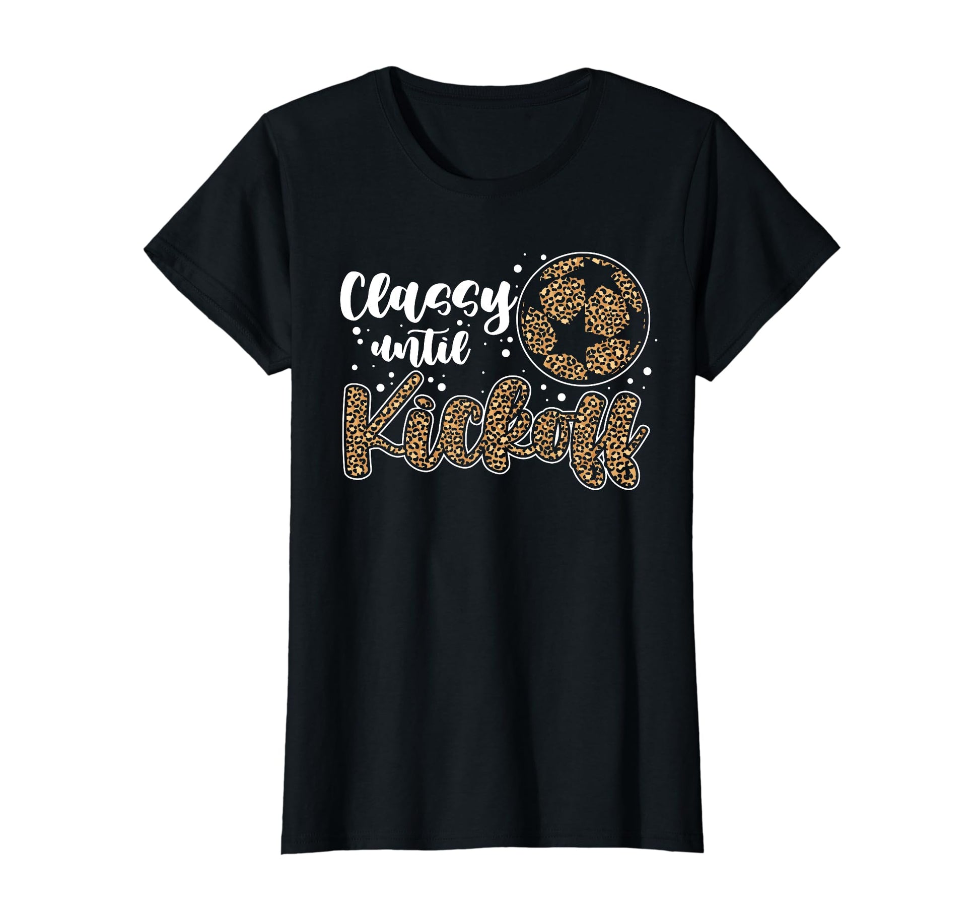 Funny Soccer Lover Leopard Pattern T-Shirt - Fun Novelty Design Men Women - T-Shirt, Sweatshirt, Hoodie