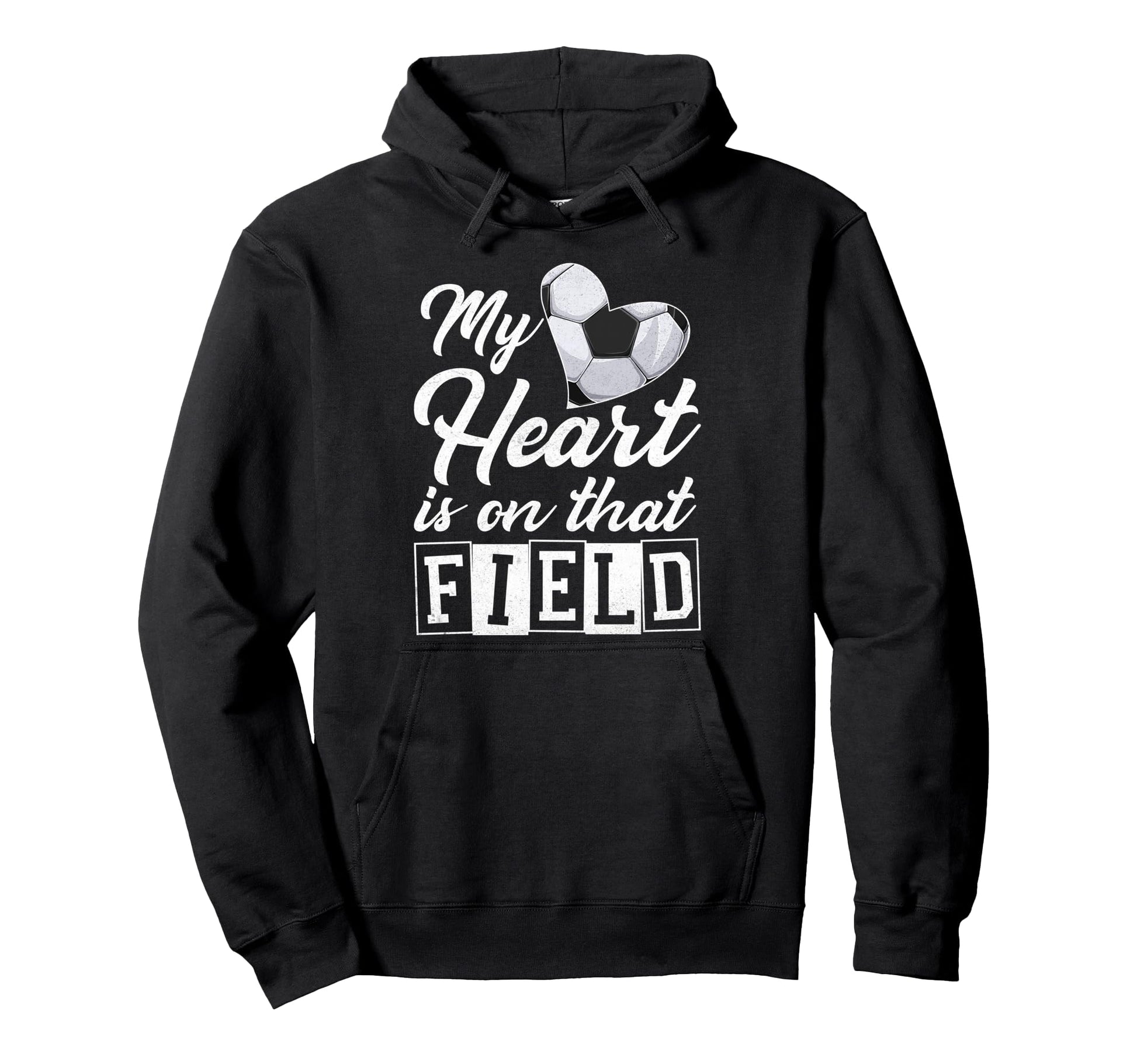 My Heart Is That Field Soccer Player Mom Hoodie - Custom Art Print Unisex - T-Shirt, Sweatshirt, Hoodie