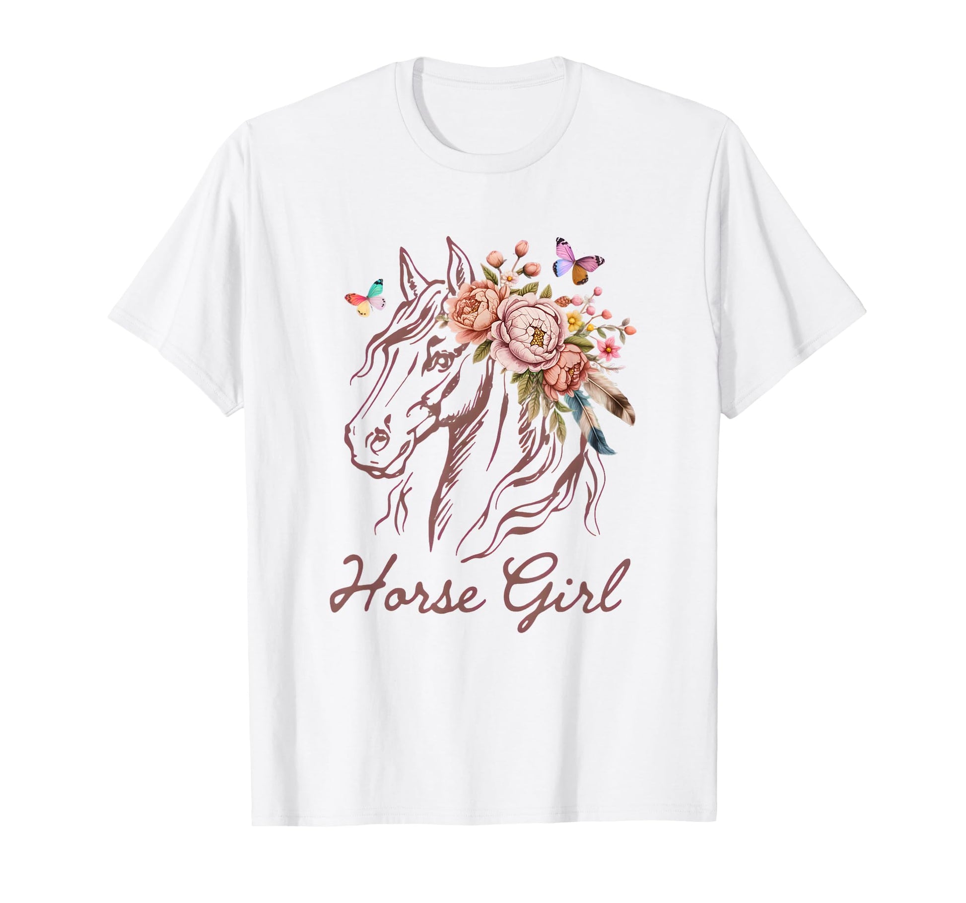 Horse Floral Horse Lover Teenage T-Shirt - Streetwear Style for Adults - T-Shirt, Sweatshirt, Hoodie