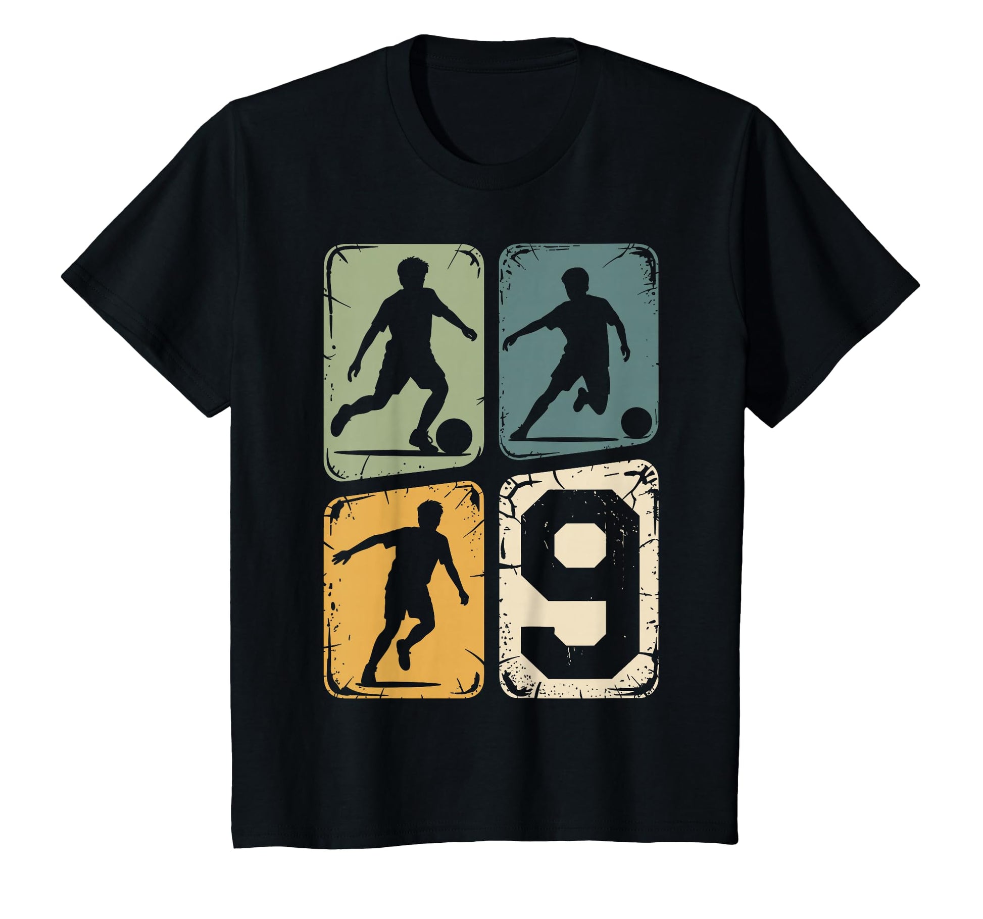 9Th Birthday 9 Soccer Player Soccer T-Shirt - Custom Art Print for Adults - T-Shirt, Sweatshirt, Hoodie