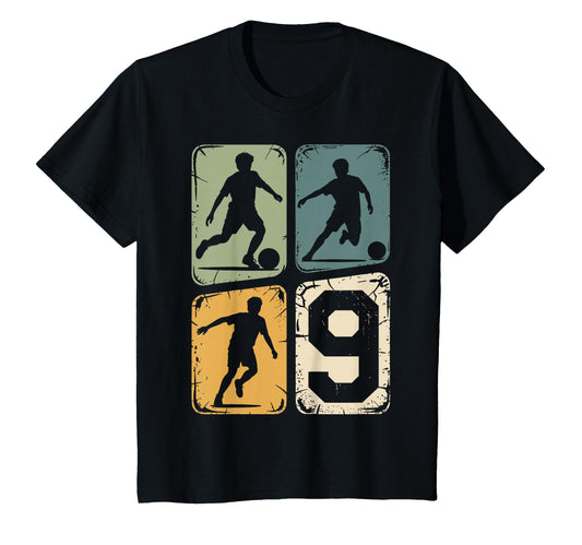9Th Birthday 9 Soccer Player Soccer T-Shirt - Custom Art Print for Adults - T-Shirt, Sweatshirt, Hoodie