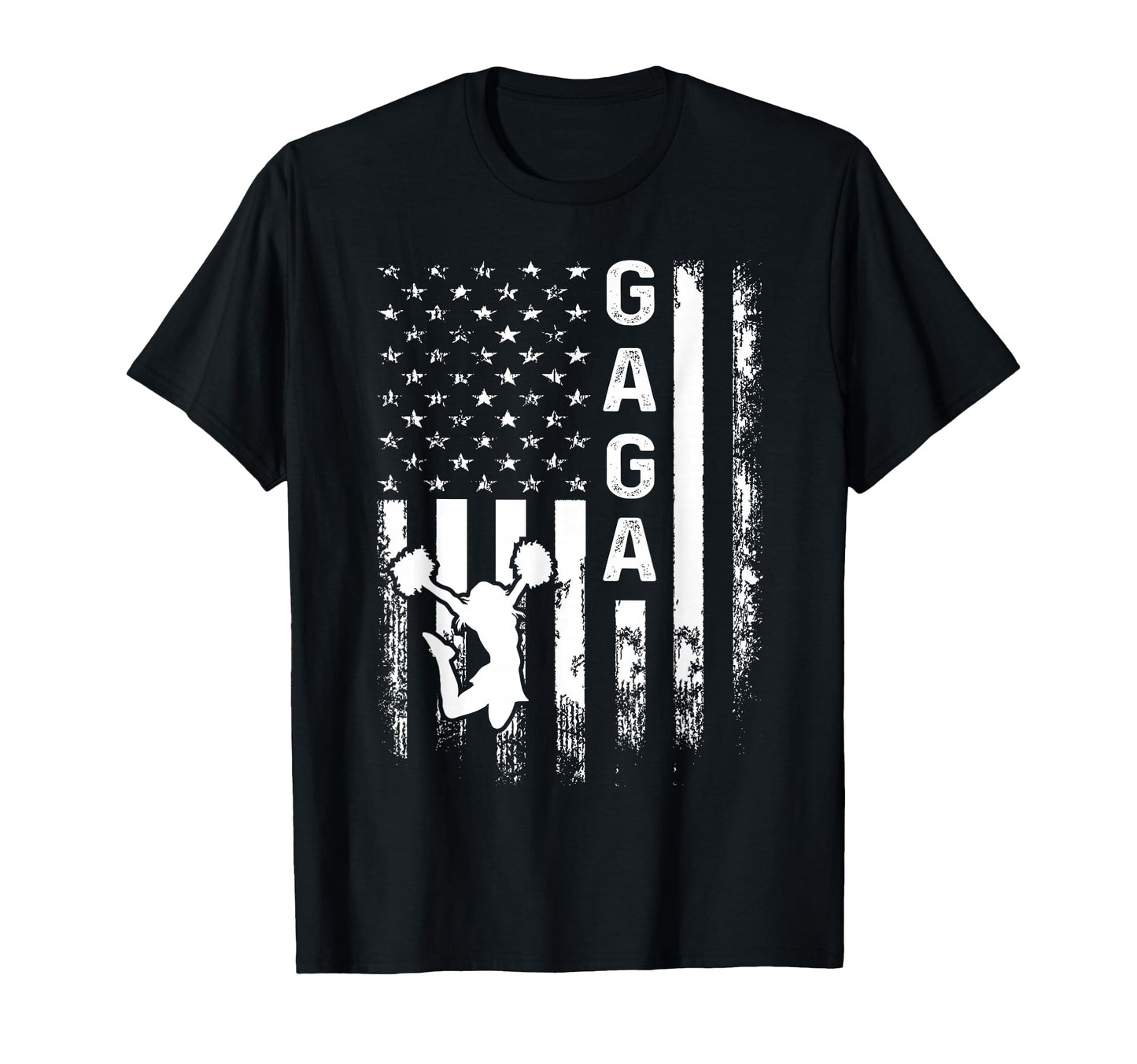 Cheerleader Cheer Gaga America Flag T-Shirt - Graphic Print for Adults - T-Shirt, Sweatshirt, Hoodie
