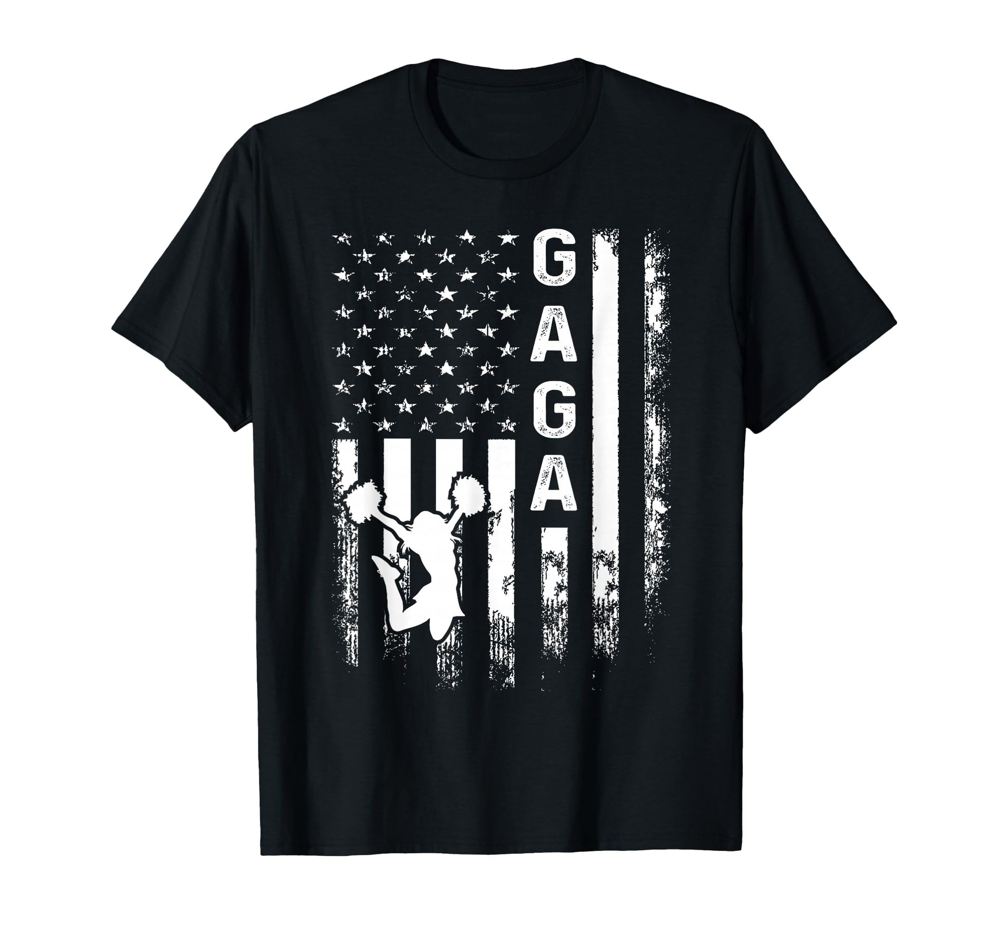 Cheerleader Cheer Gaga America Flag T-Shirt - Graphic Print for Adults - T-Shirt, Sweatshirt, Hoodie