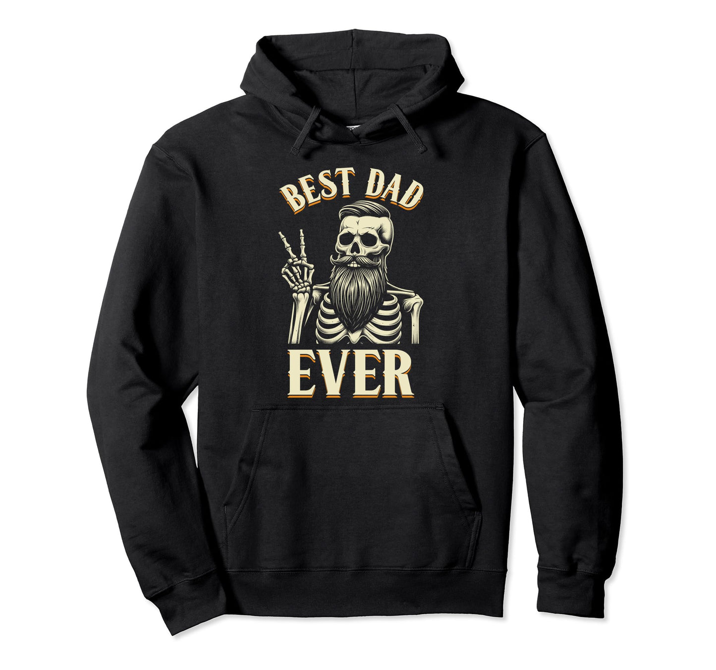 Bearded Dad Daddy Skeleton Dad Hoodie - Fun Novelty Design Men Women - T-Shirt, Sweatshirt, Hoodie