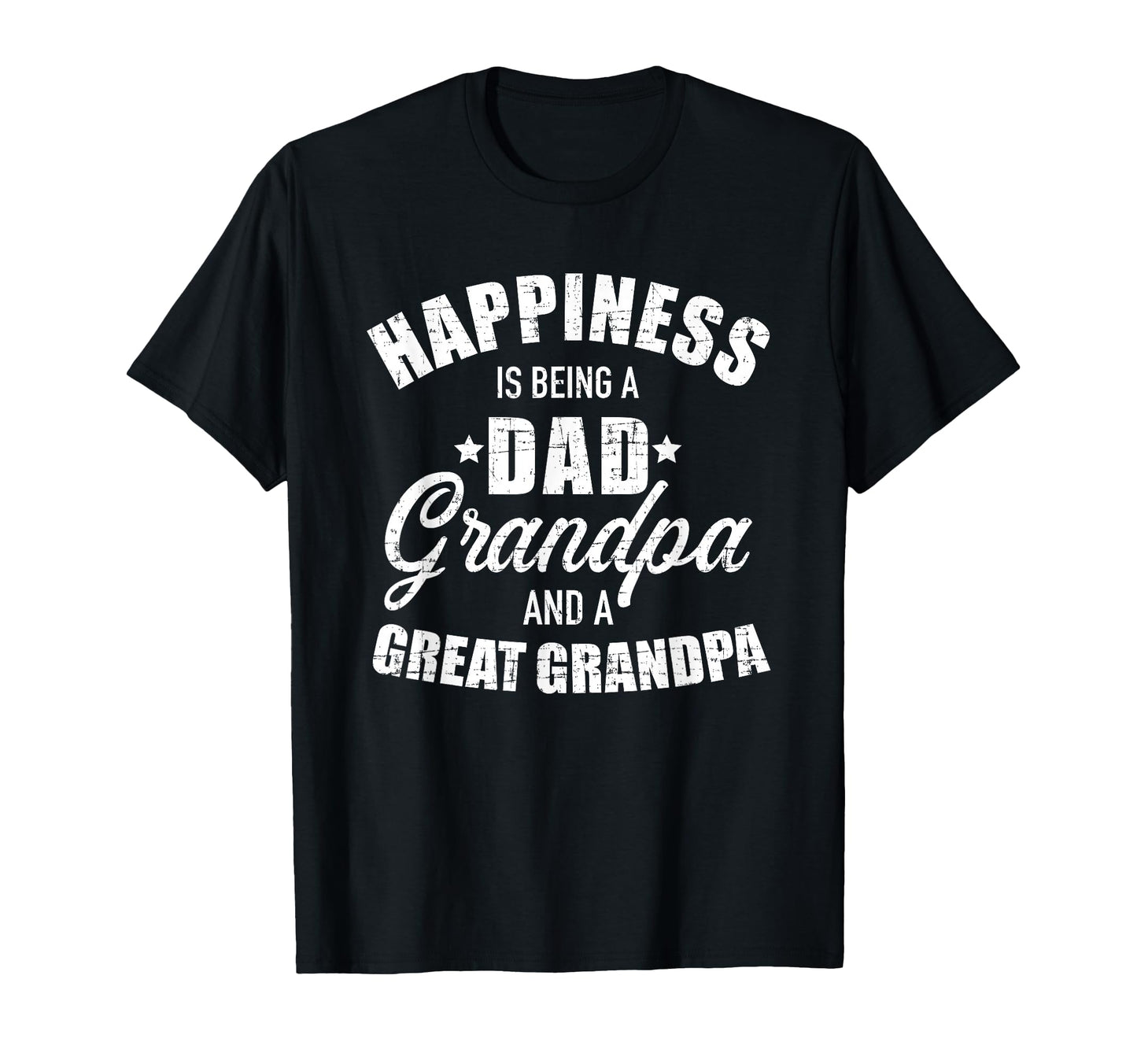 Happiness Is Being Dad Grandpa And T-Shirt - Aesthetic Graphic Men Women - T-Shirt, Sweatshirt, Hoodie