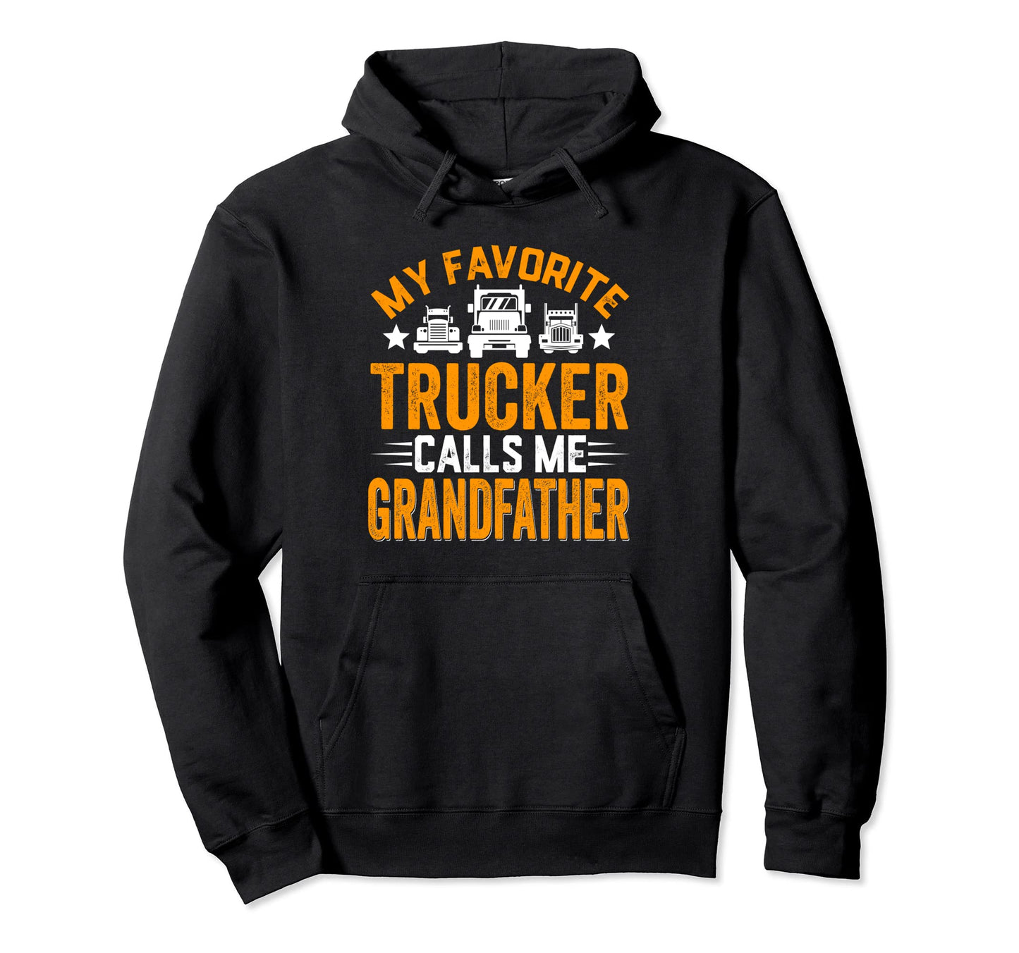 Distressed My Favorite Trucker Calls Hoodie - Aesthetic Graphic for Adults - T-Shirt, Sweatshirt, Hoodie