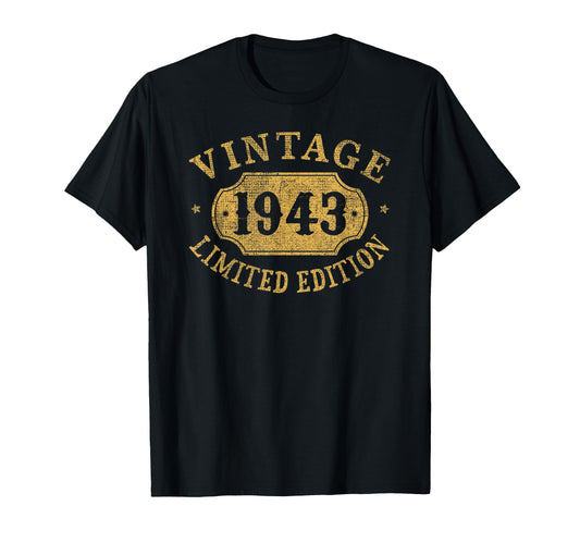 83Rd Birthday 83 Year Old Funny 1943 T-Shirt - Custom Art Print Men Women - T-Shirt, Sweatshirt, Hoodie