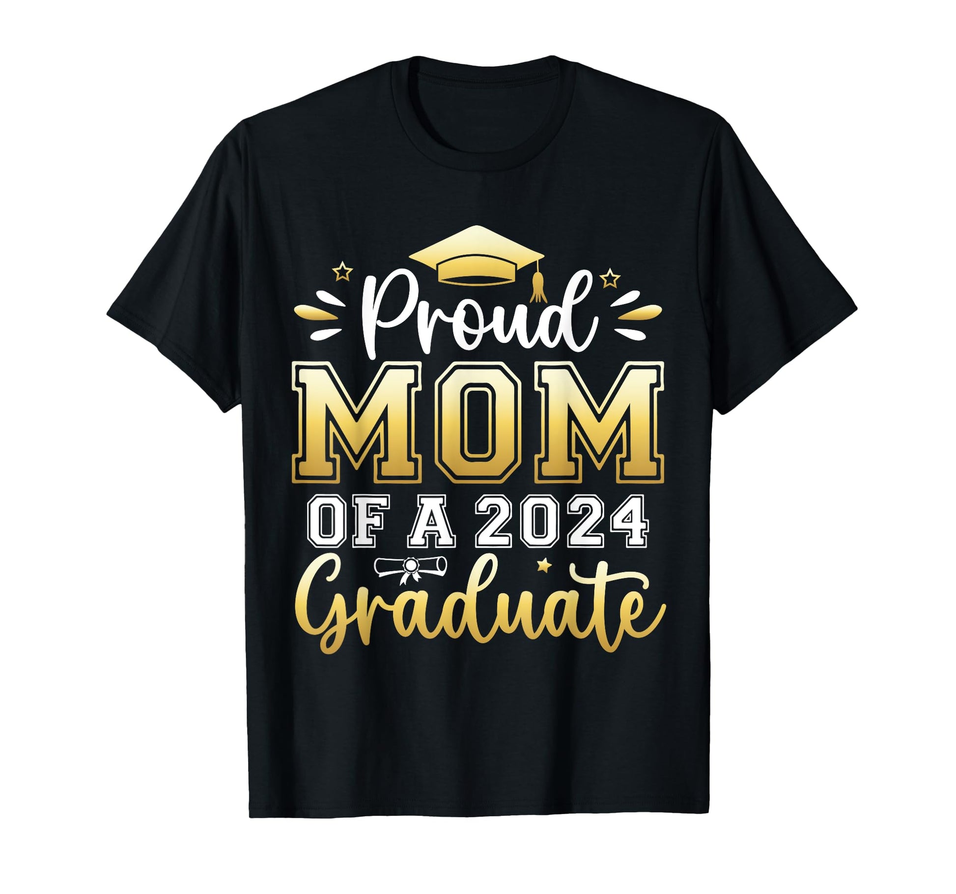 Proud Mom 2024 Graduate Senior T-Shirt - Aesthetic Graphic for Adults - T-Shirt, Sweatshirt, Hoodie