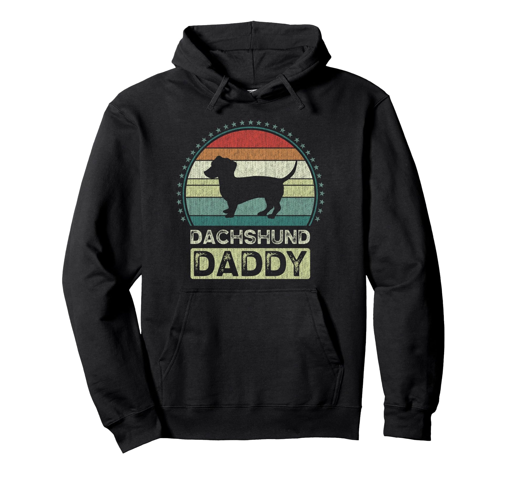 Dachshund Daddy Fathers Day Wiener Dog Hoodie - Graphic Print for Adults - T-Shirt, Sweatshirt, Hoodie