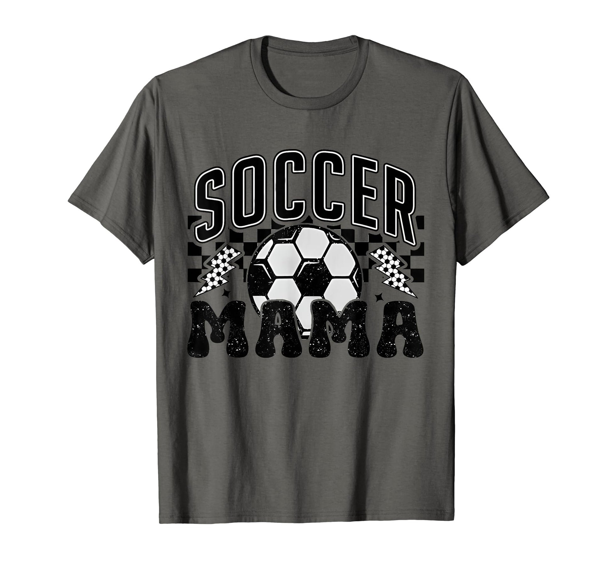 Checkered Soccer Mama Soccer Mom Soccer T-Shirt - Aesthetic Graphic Unisex - T-Shirt, Sweatshirt, Hoodie