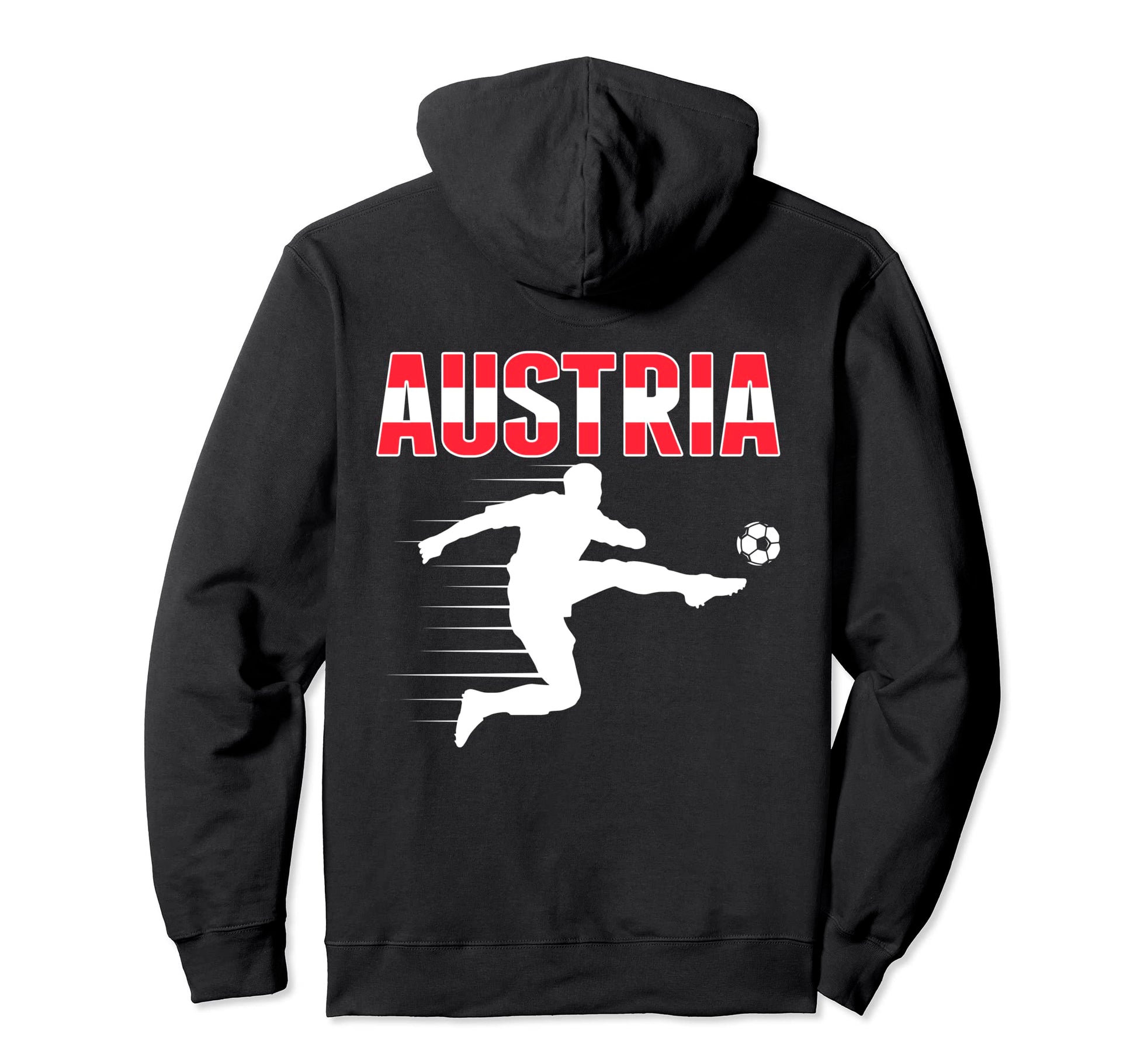 Austria Soccer Fans Jersey Austrian Hoodie - Fun Novelty Design for Adults - T-Shirt, Sweatshirt, Hoodie