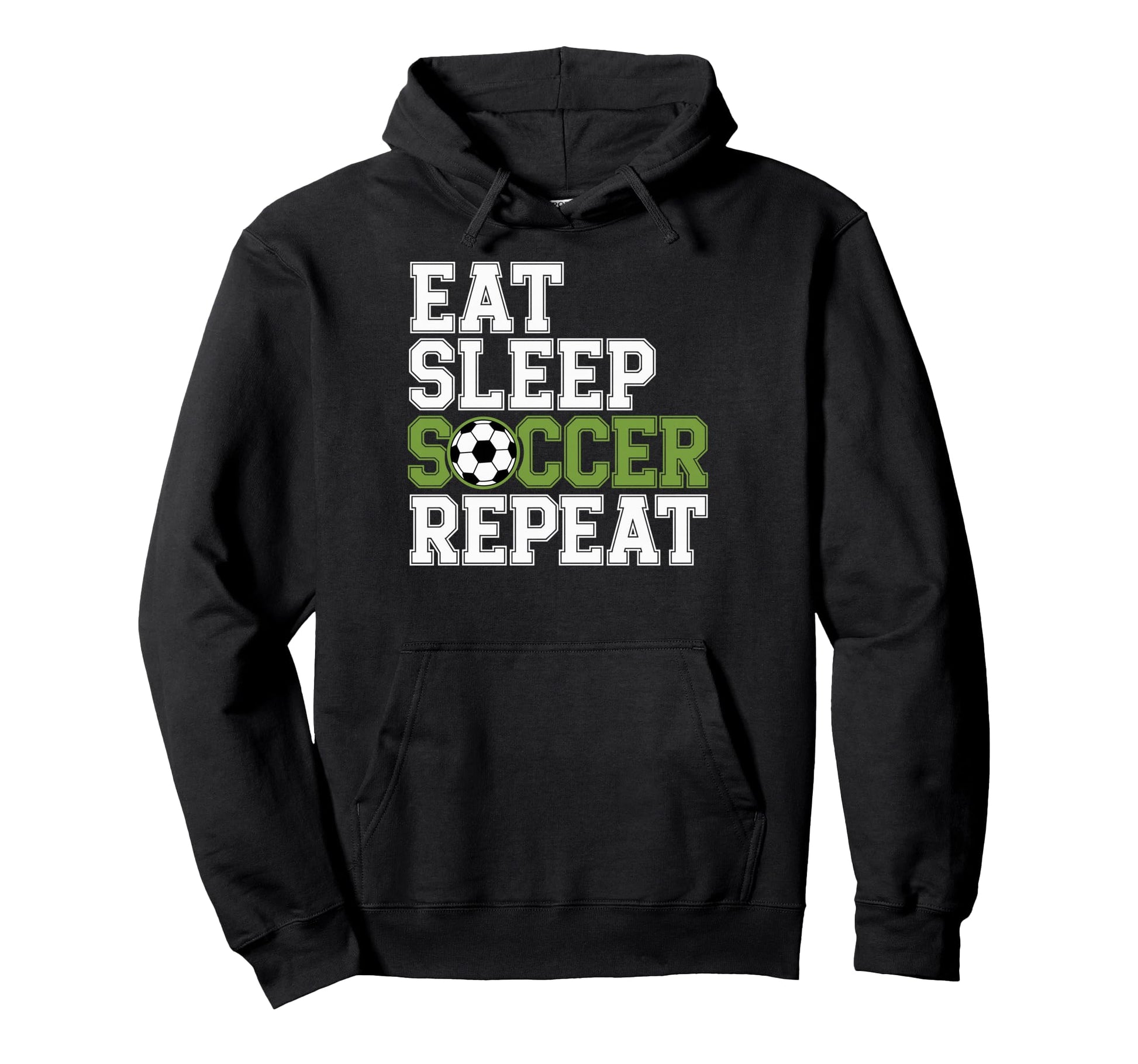 Eat Sleep Soccer Repet Goalie Player Hoodie - Unique Graphic for Adults - T-Shirt, Sweatshirt, Hoodie
