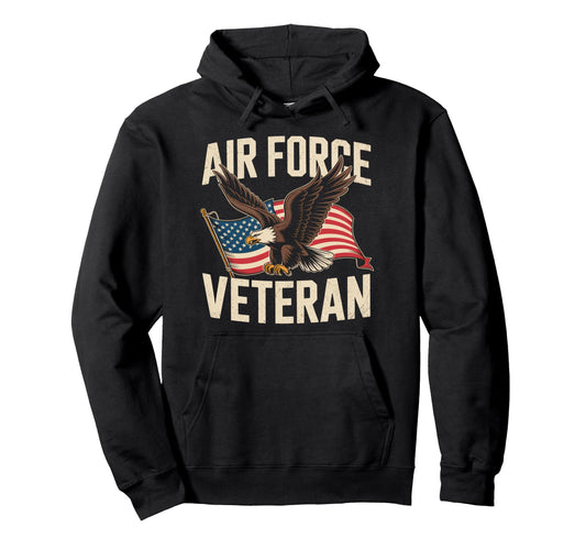 Air Force Veteran Us American Flag Dad Hoodie - Novelty Apparel Men Women - T-Shirt, Sweatshirt, Hoodie