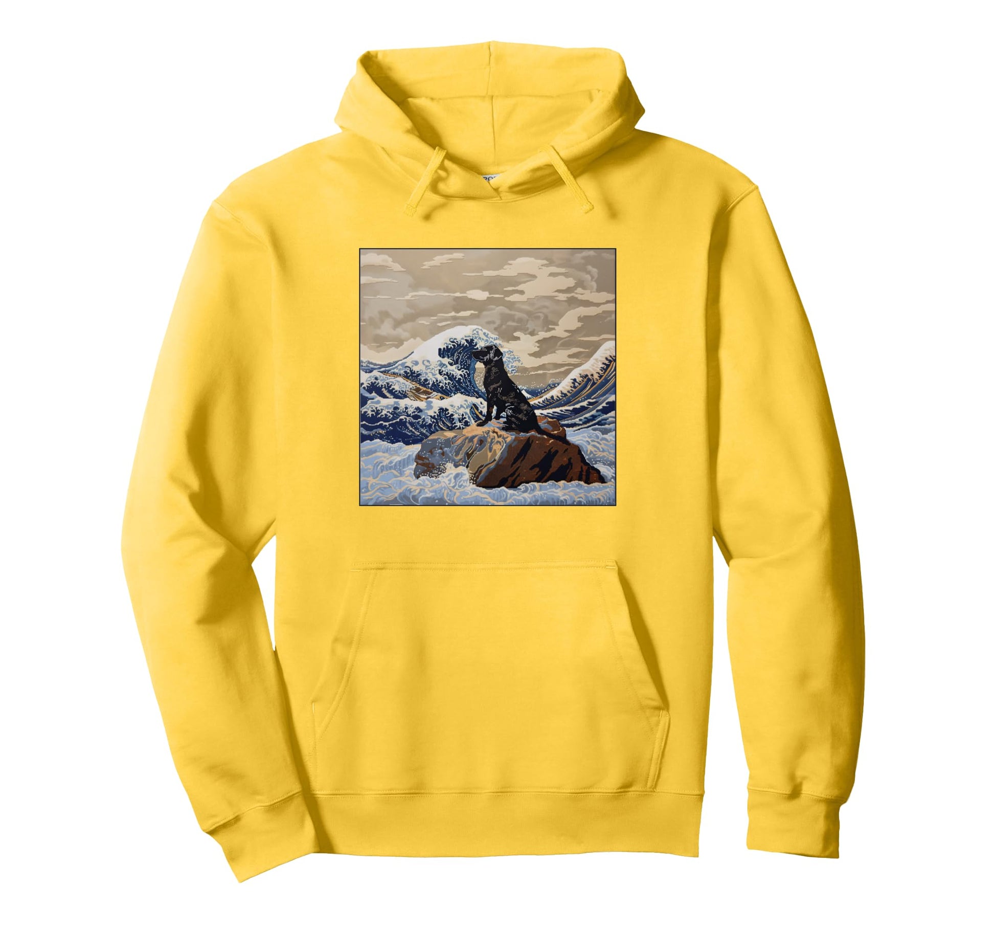 Bearded Collie Dog Mom Dad Kanagawa Art Hoodie - Fun Novelty Design Unisex - T-Shirt, Sweatshirt, Hoodie
