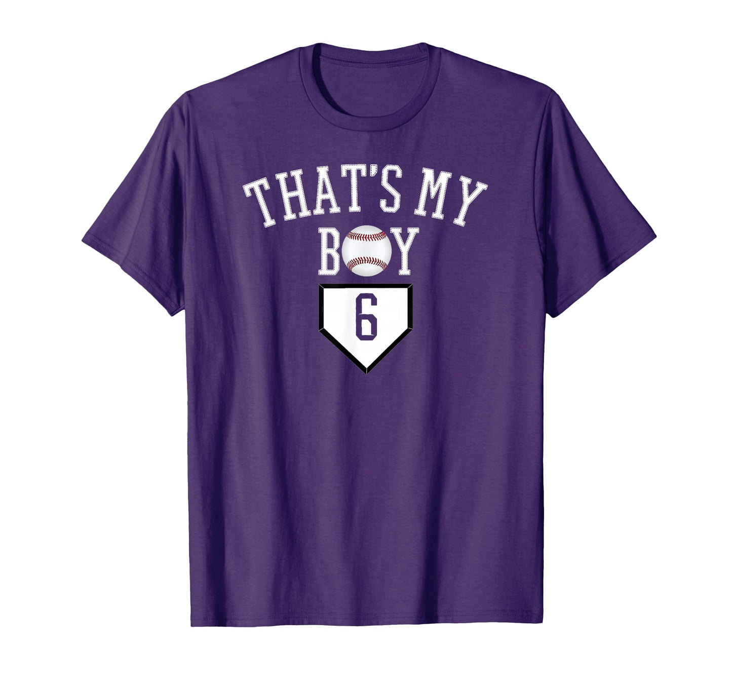 Thats My 6 Baseball Number 6 T-Shirt - Fun Novelty Design for Adults - T-Shirt, Sweatshirt, Hoodie
