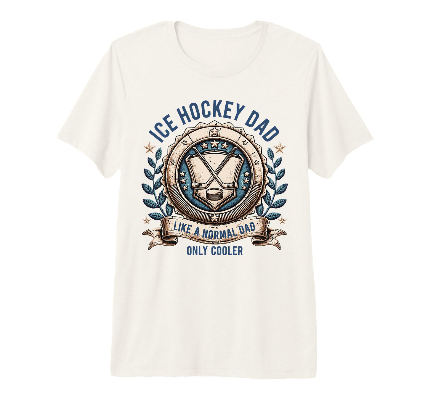 Mens Usa Patriotic Ice Hockey Dad Tri T-Shirt - Fun Novelty Design Unisex - T-Shirt, Sweatshirt, Hoodie