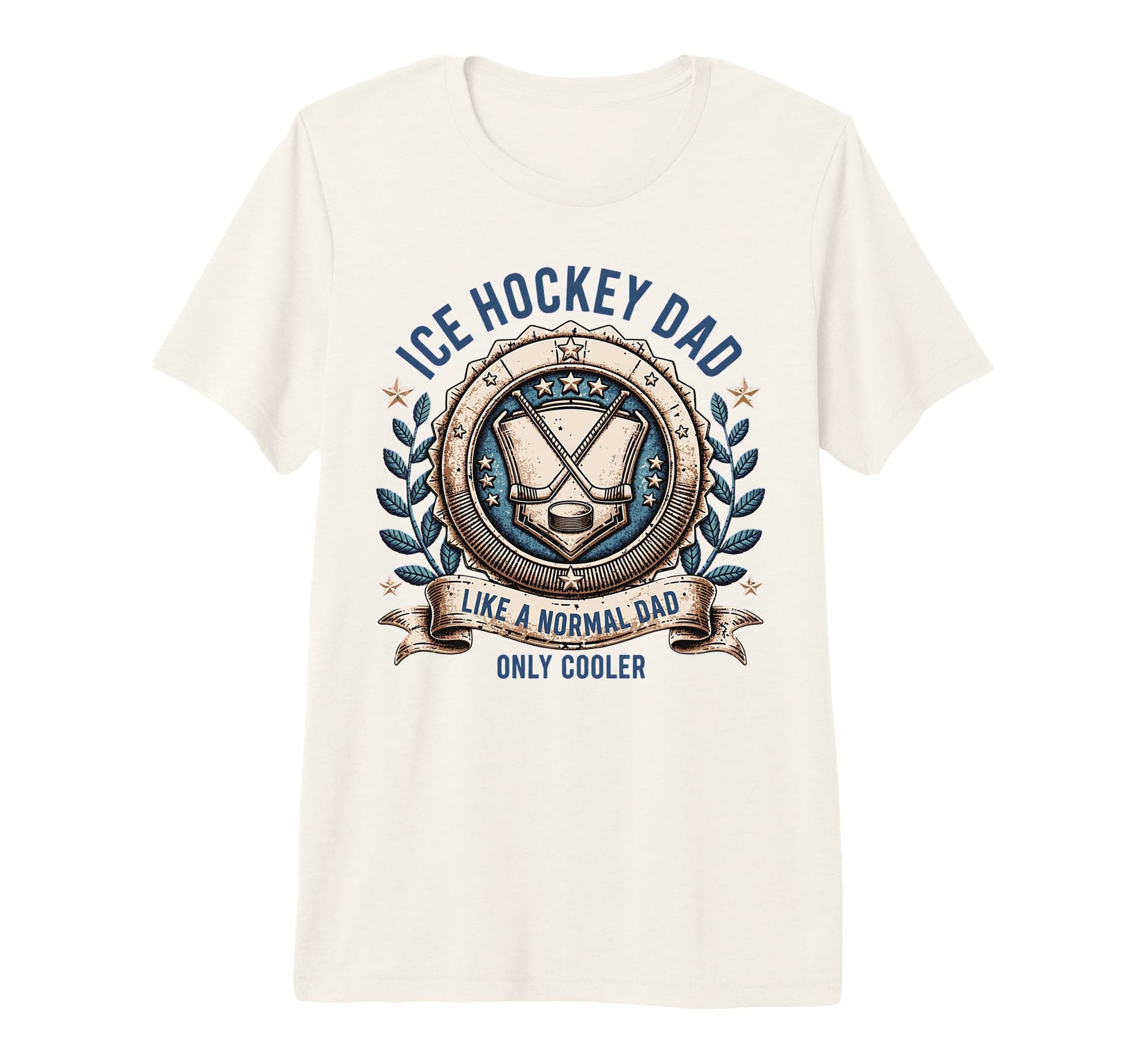 Mens Usa Patriotic Ice Hockey Dad Tri T-Shirt - Fun Novelty Design Unisex - T-Shirt, Sweatshirt, Hoodie