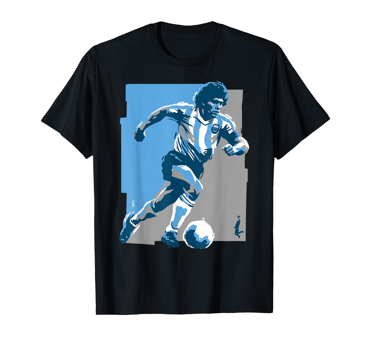 Running Diego Maradona 90S Vibe Soccer T-Shirt - Custom Art Print Unisex - T-Shirt, Sweatshirt, Hoodie