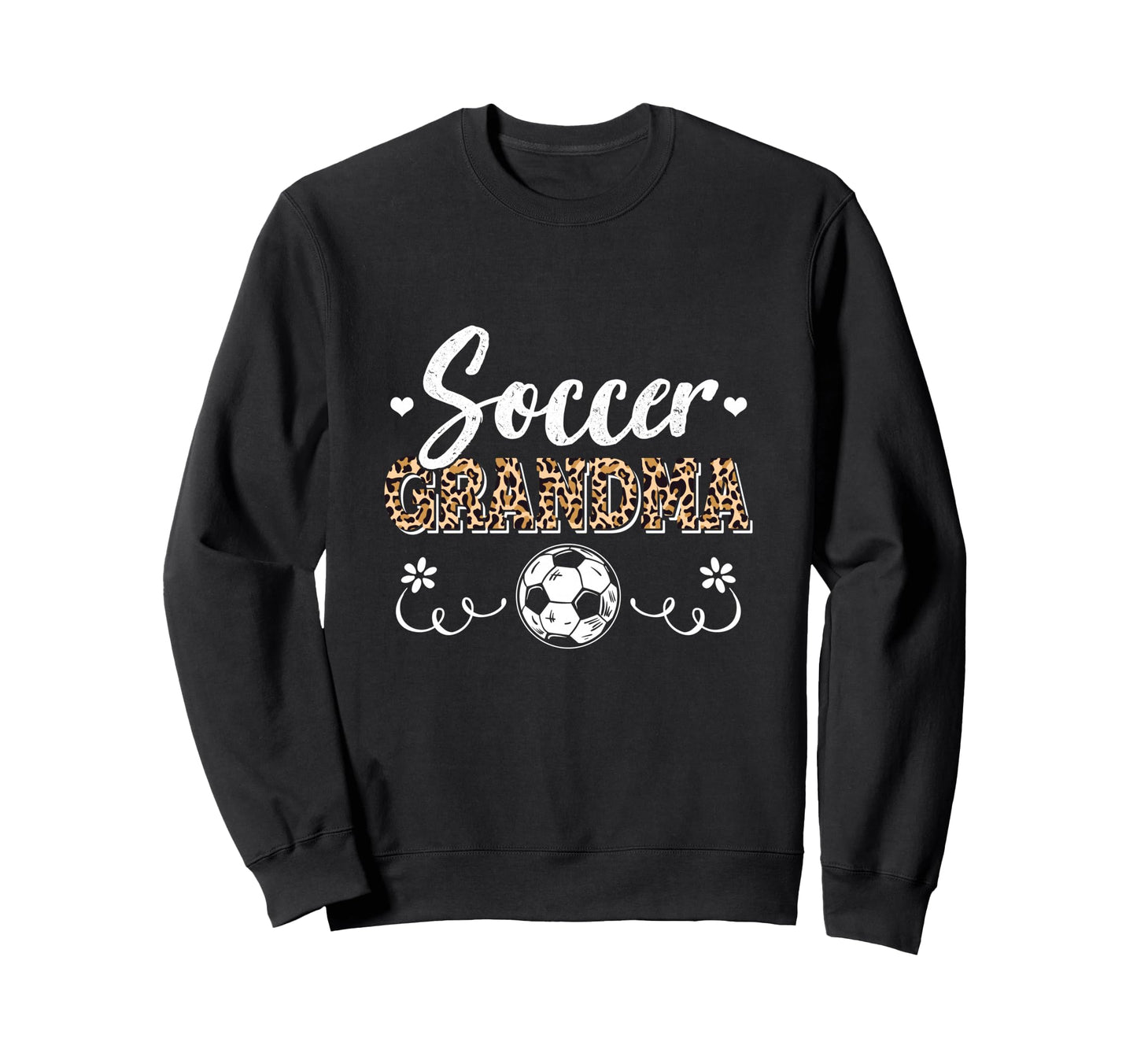 Funny Soccer Grandma Leopard Pattern Sweatshirt - Trendy Graphic Unisex - T-Shirt, Sweatshirt, Hoodie