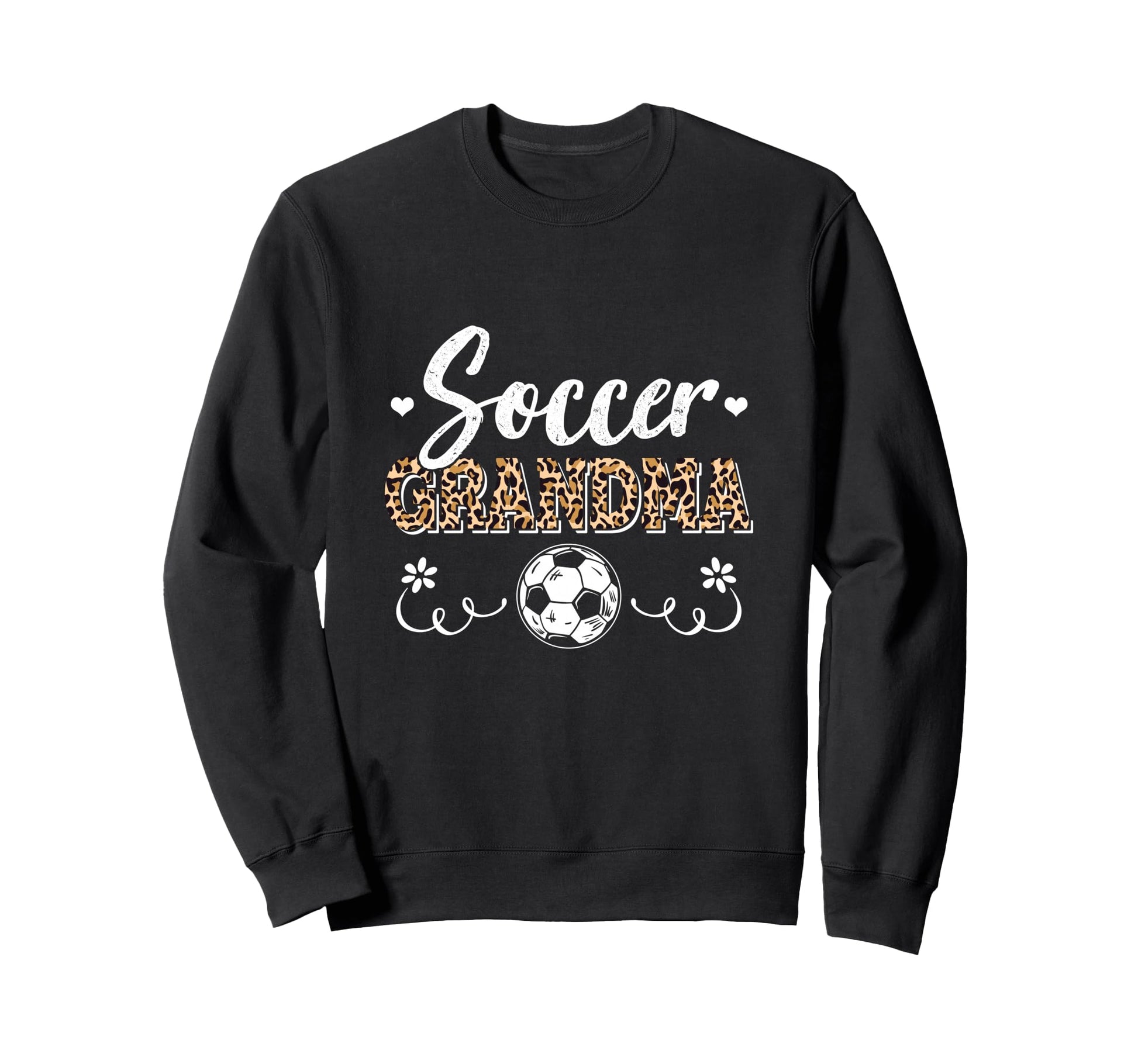 Funny Soccer Grandma Leopard Pattern Sweatshirt - Trendy Graphic Unisex - T-Shirt, Sweatshirt, Hoodie