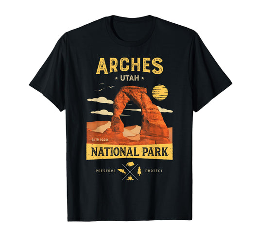 Arches National Park Delicate Arch T-Shirt - Fun Novelty Design Men Women - T-Shirt, Sweatshirt, Hoodie