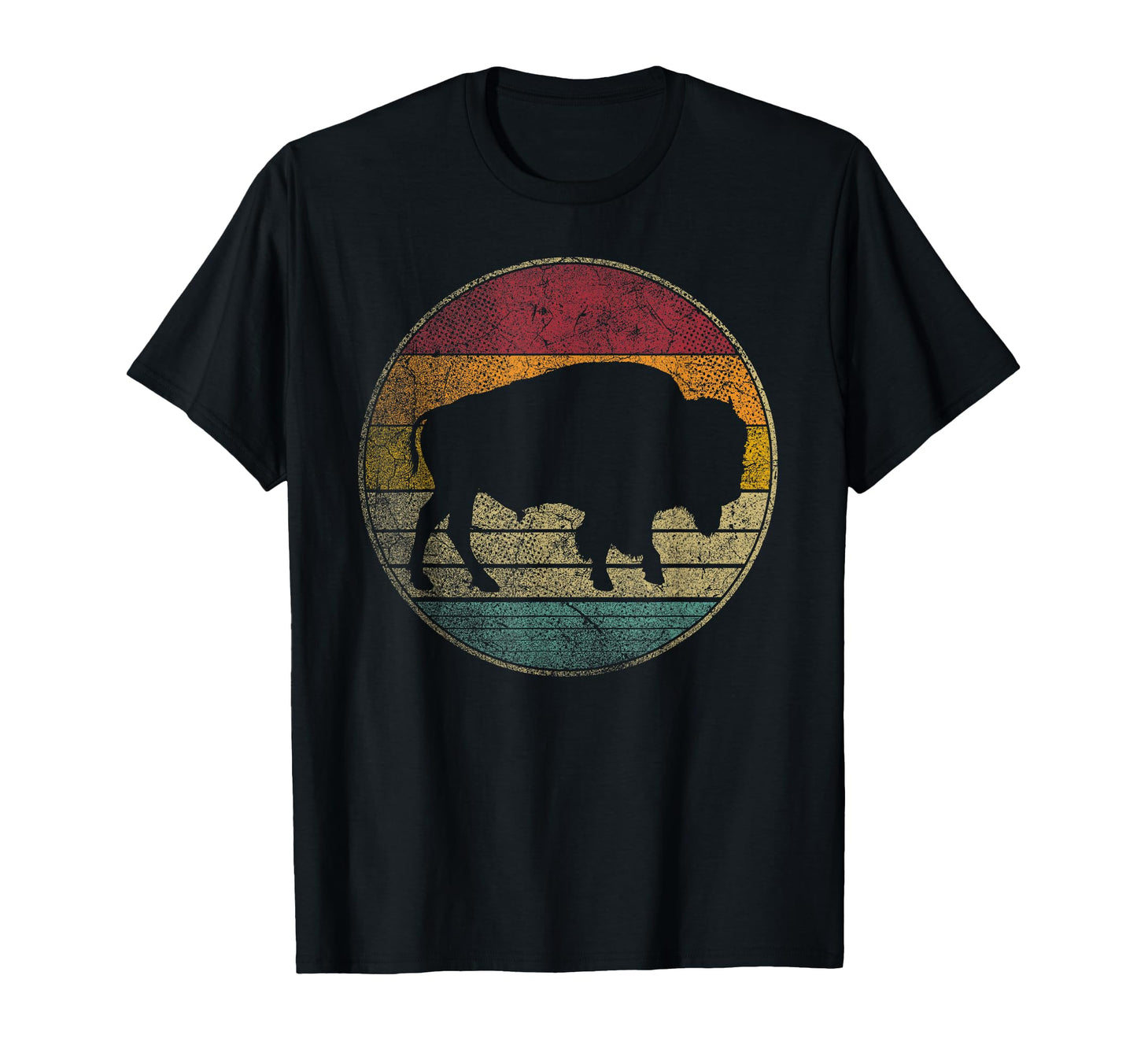 Buffalo Distressed Bison Animal Lover T-Shirt - Custom Art Print Men Women - T-Shirt, Sweatshirt, Hoodie